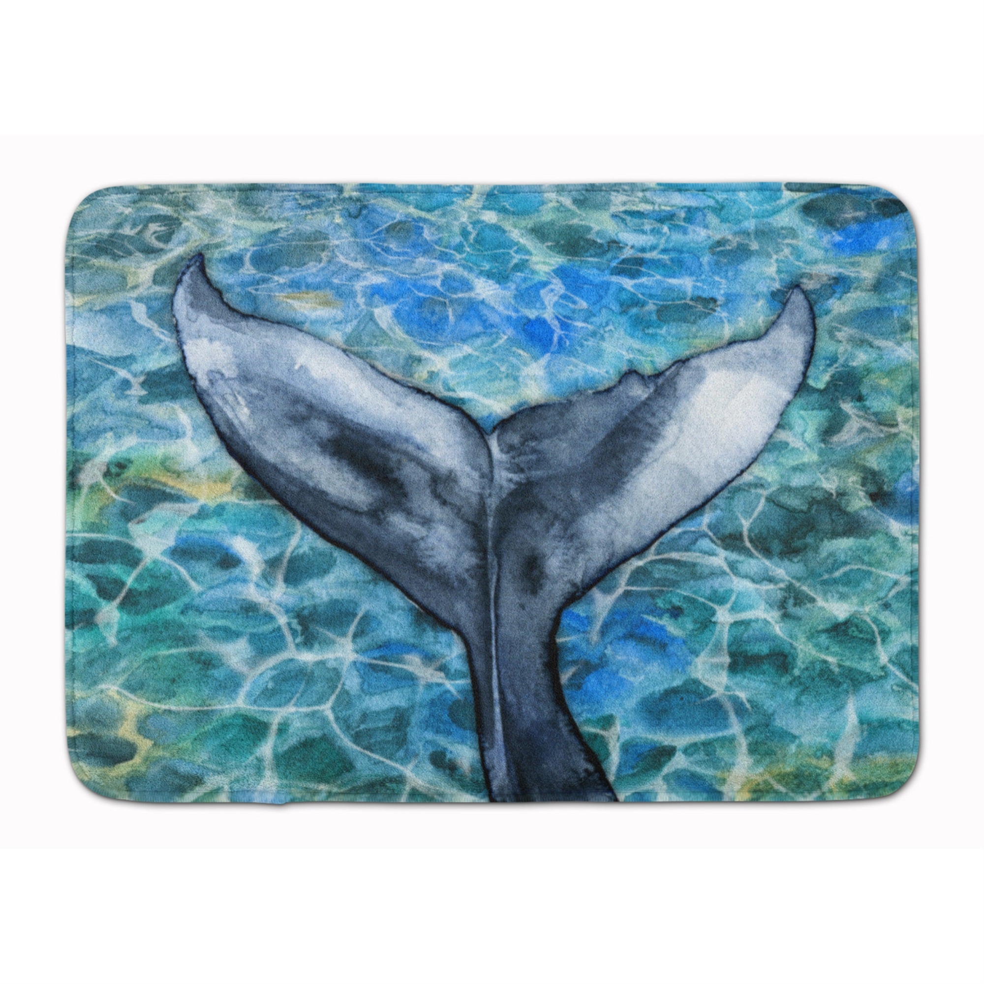 Caroline'S Treasures Whale Tail Floor Mat, 19 H X 27 W, Multicolor