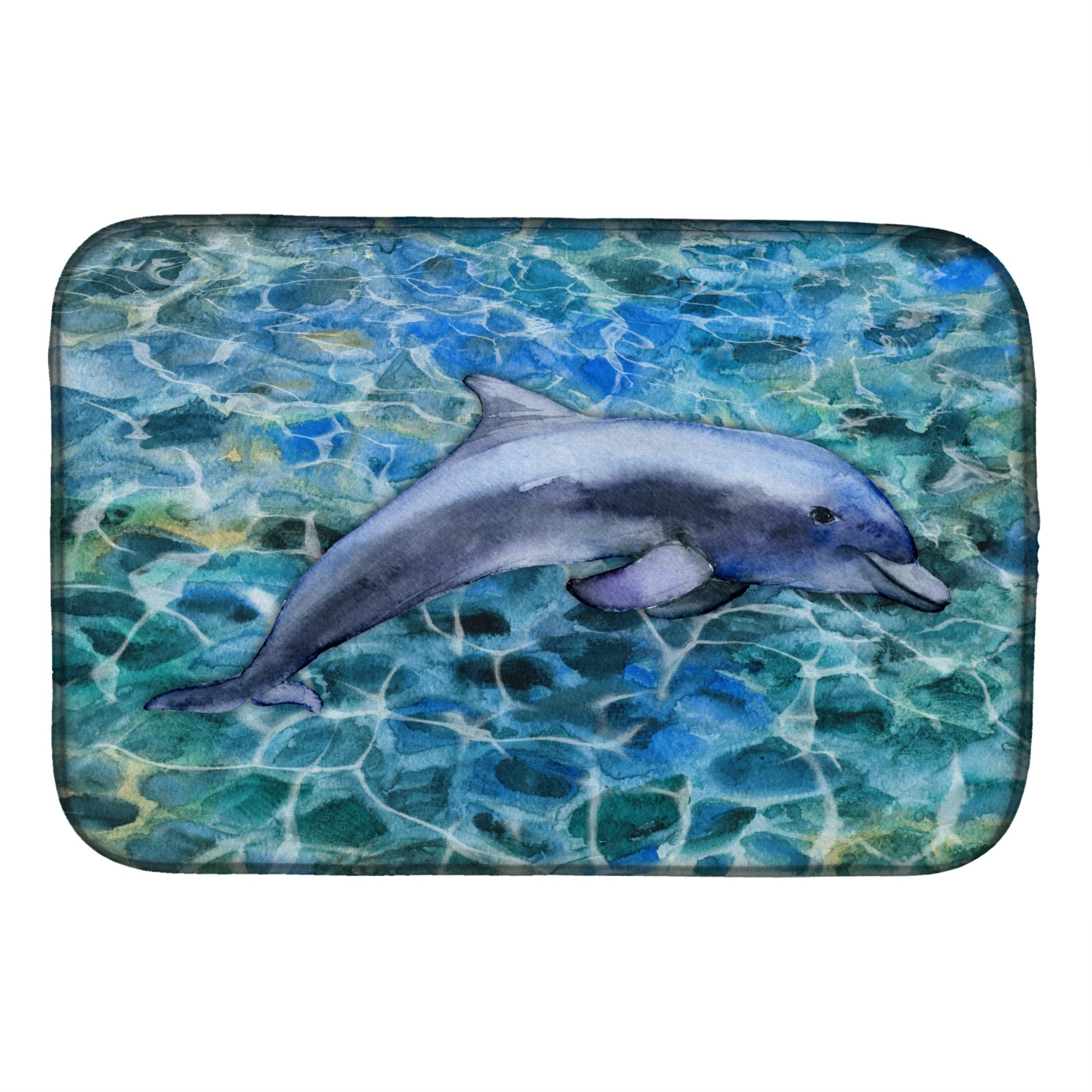 Caroline'S Treasures Dolphin Dish Drying Mat, 14 X 21