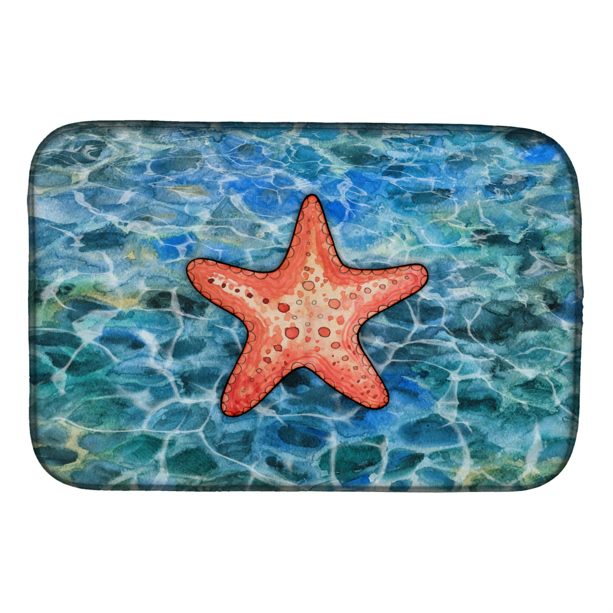 Caroline'S Treasures Starfish Dish Drying Mat, 14 X 21