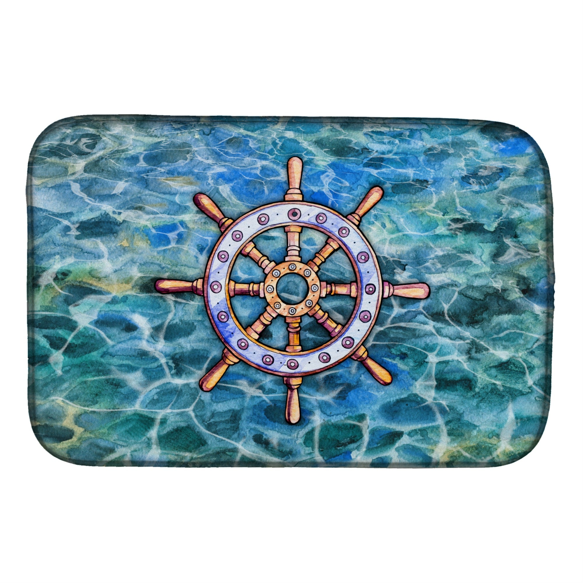 Caroline'S Treasures Steering Wheel Helm Dish Drying Mat, 14 X 21