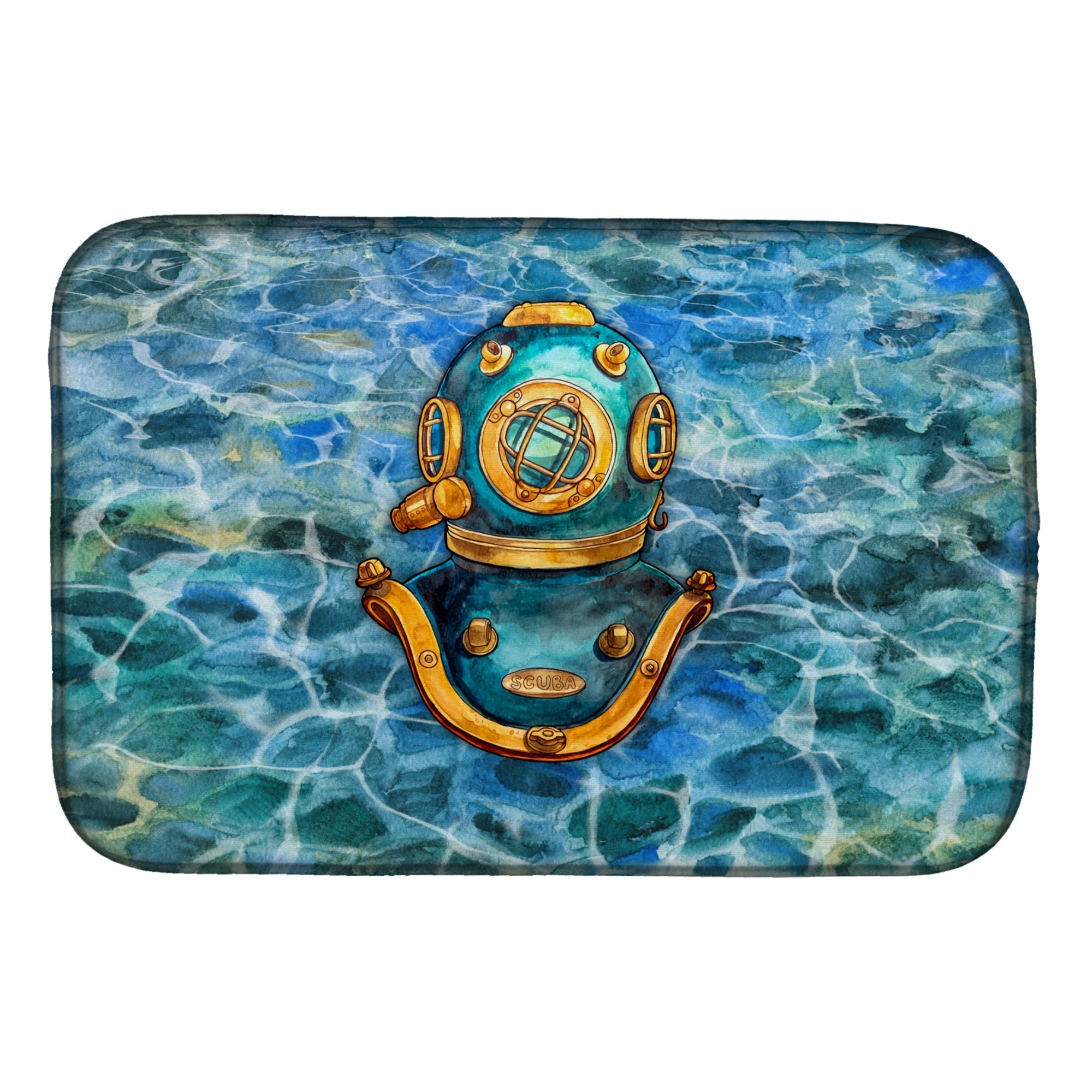 Caroline'S Treasures Deep Sea Diving Helmet Dish Drying Mat, 14 X 21