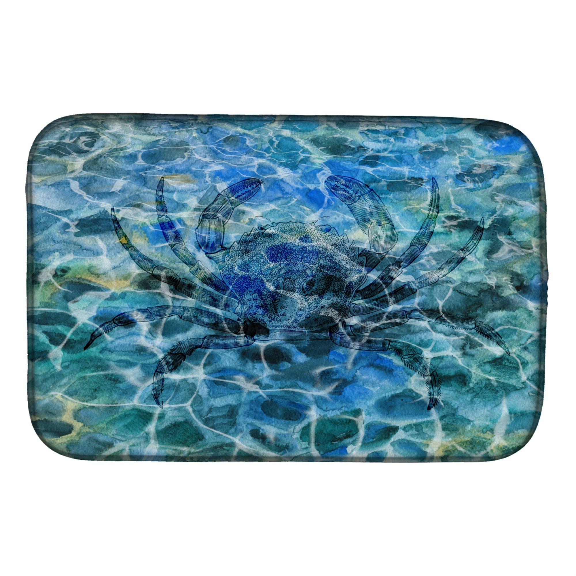 Caroline'S Treasures Crab Under Water Dish Drying Mat, 14 X 21