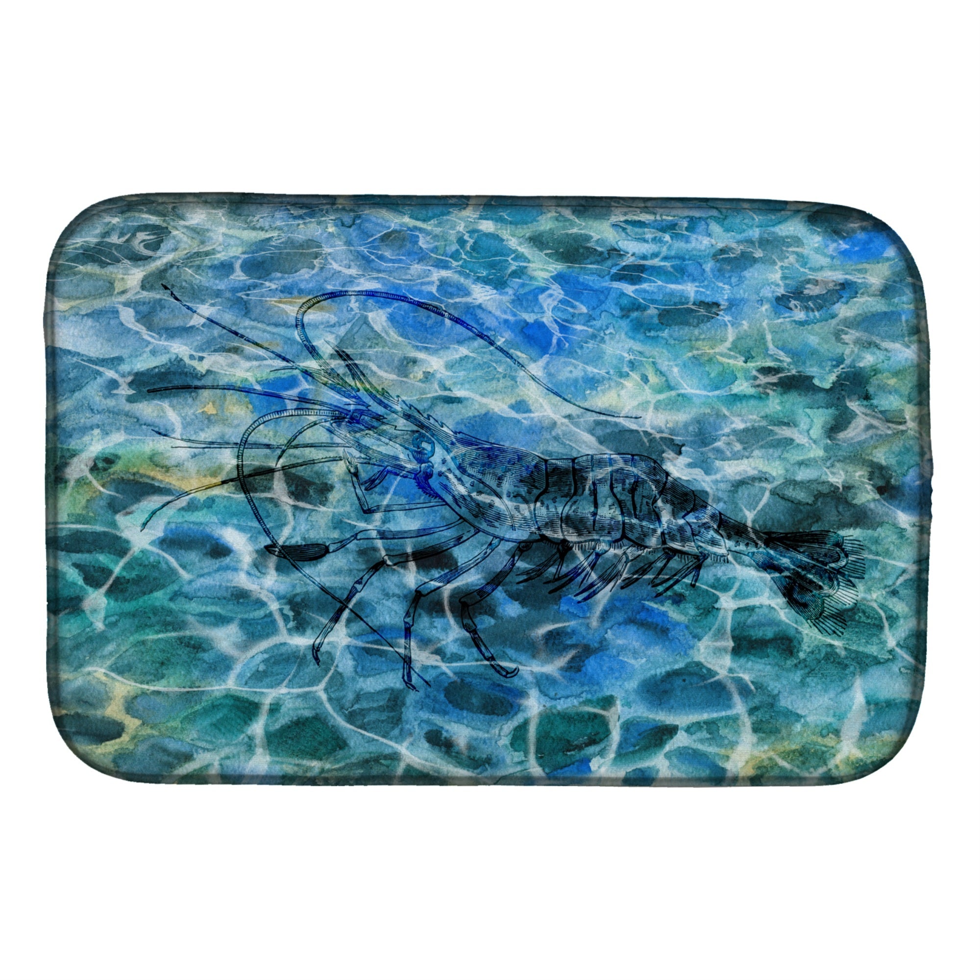 Caroline'S Treasures Shrimp Under Water Dish Drying Mat, 14 X 21