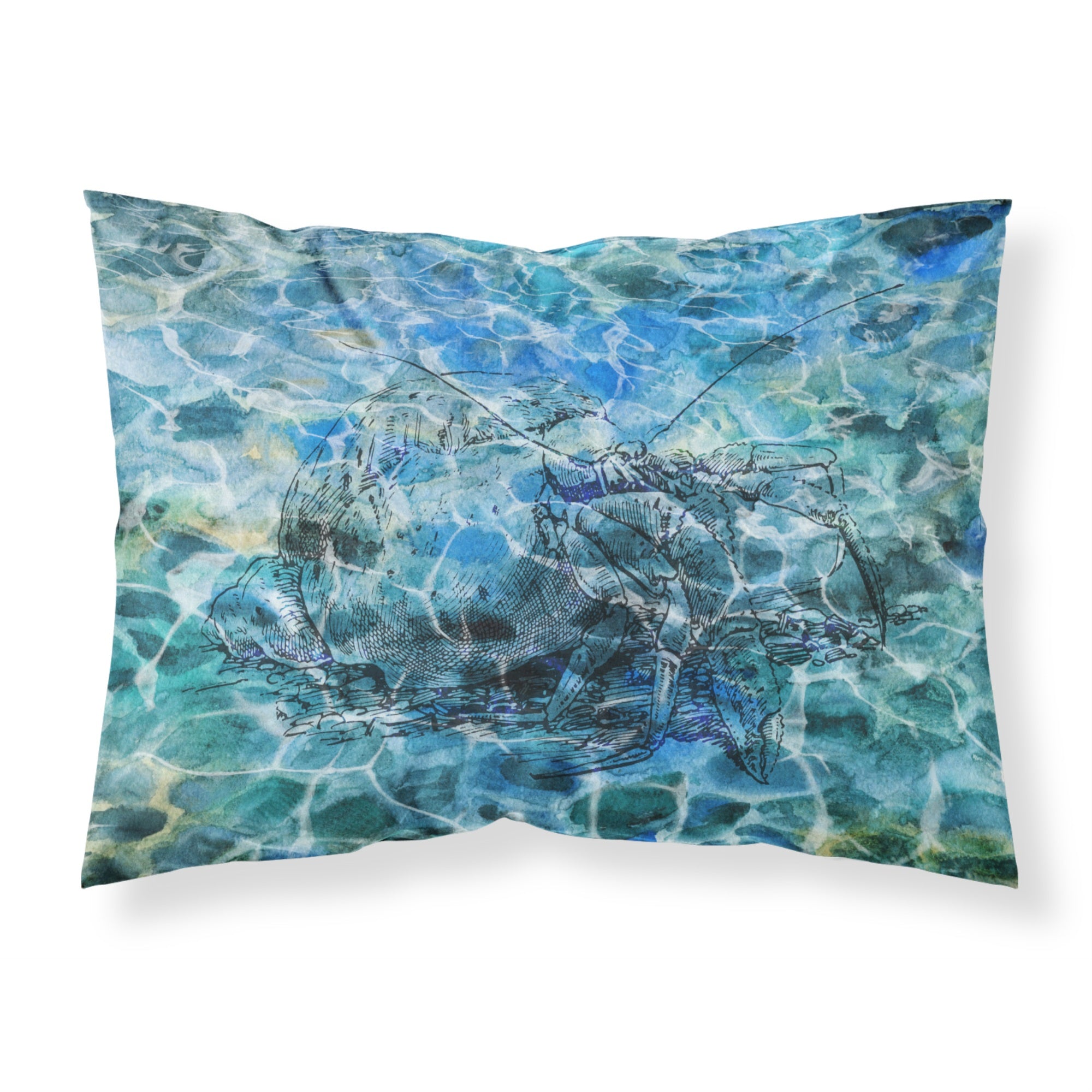 Caroline'S Treasures Hermit Crab Under Water Pillowcase, Standard, Multicolor