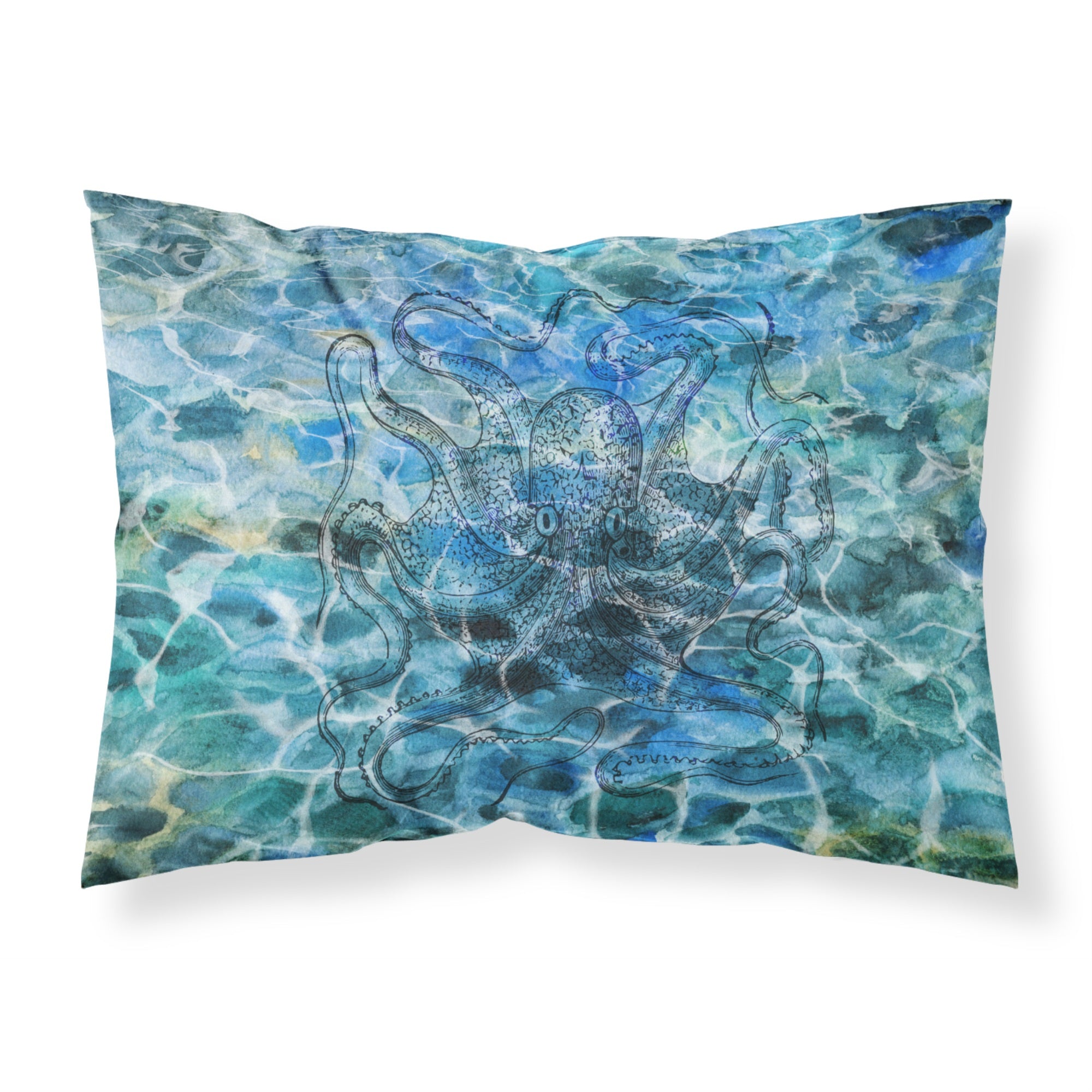 Caroline'S Treasures Octopus Under Water Pillowcase, Standard, Multicolor