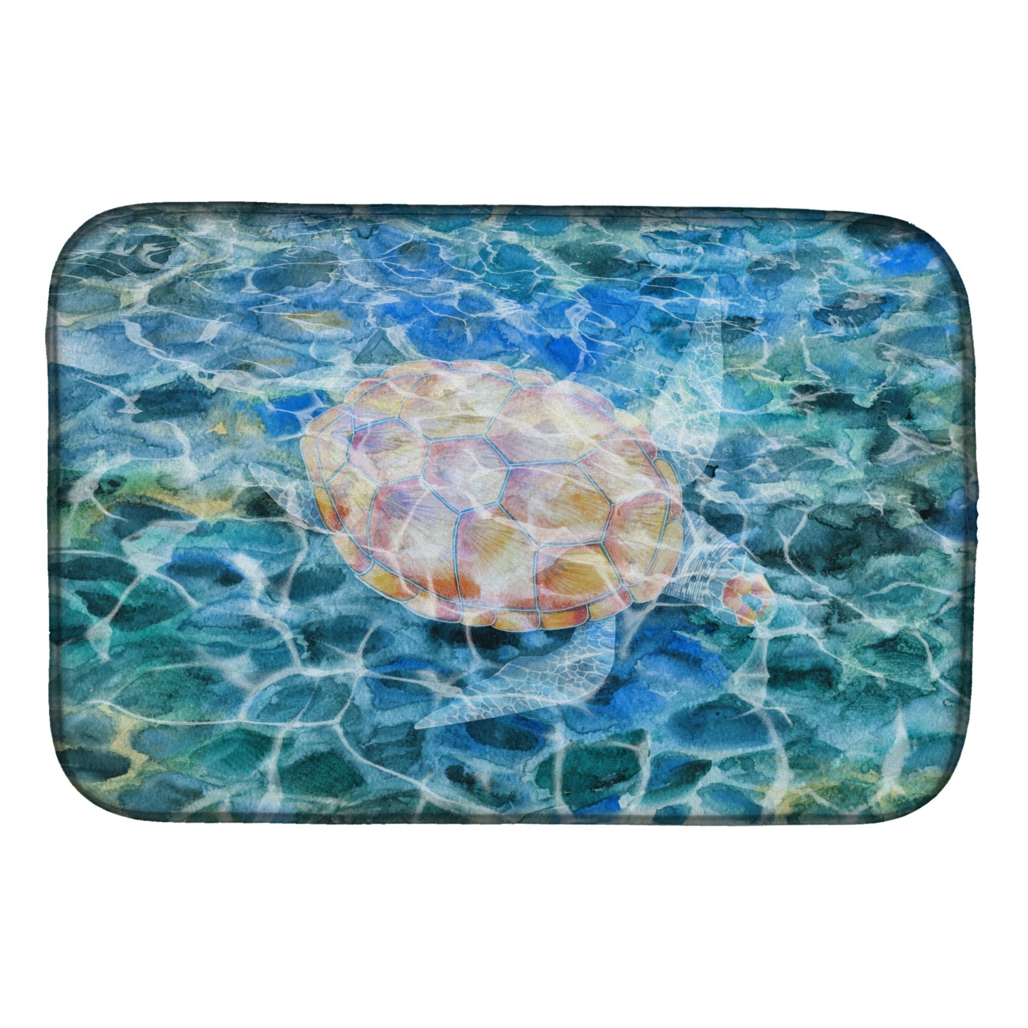 Caroline'S Treasures Sea Turtle Under Water Dish Drying Mat, 14 X 21