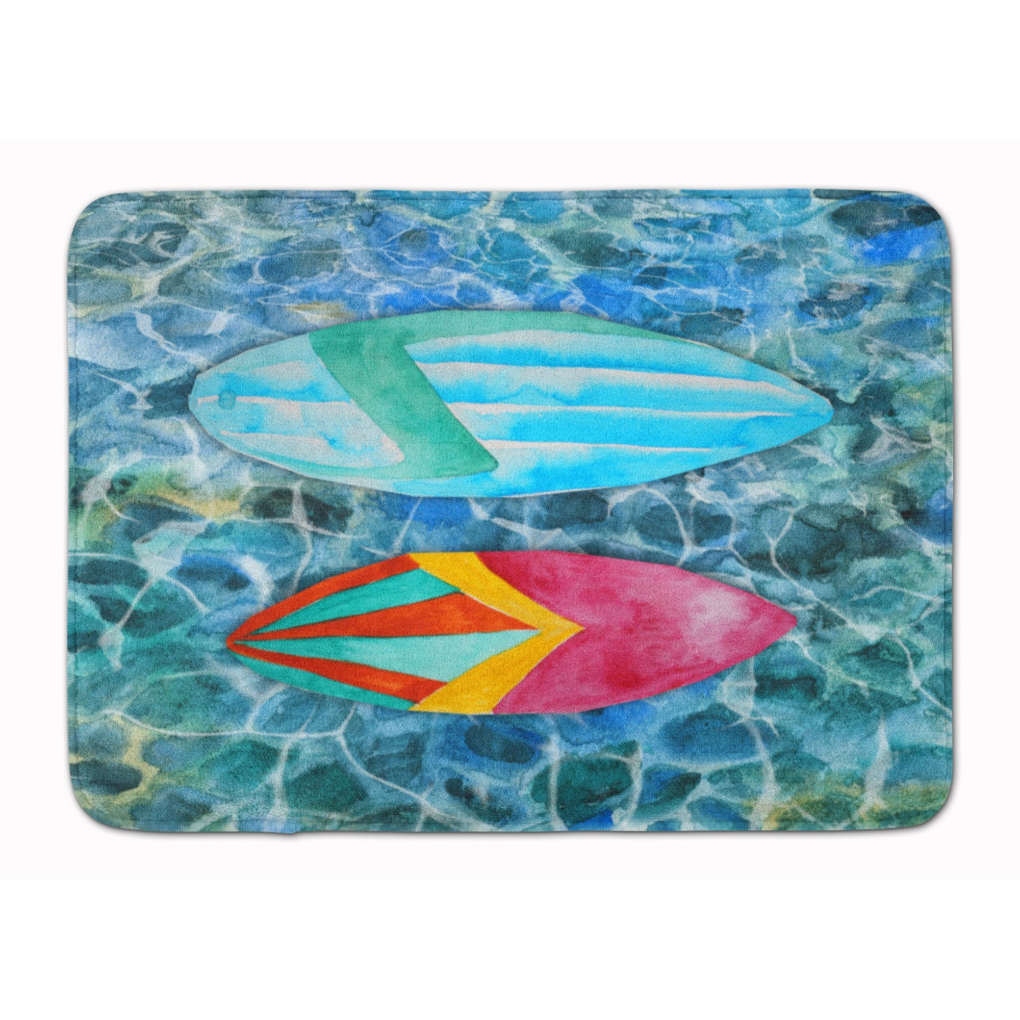 Caroline'S Treasures Surf Boards On The Water Floor Mat, 19 H X 27 W, Multicolor
