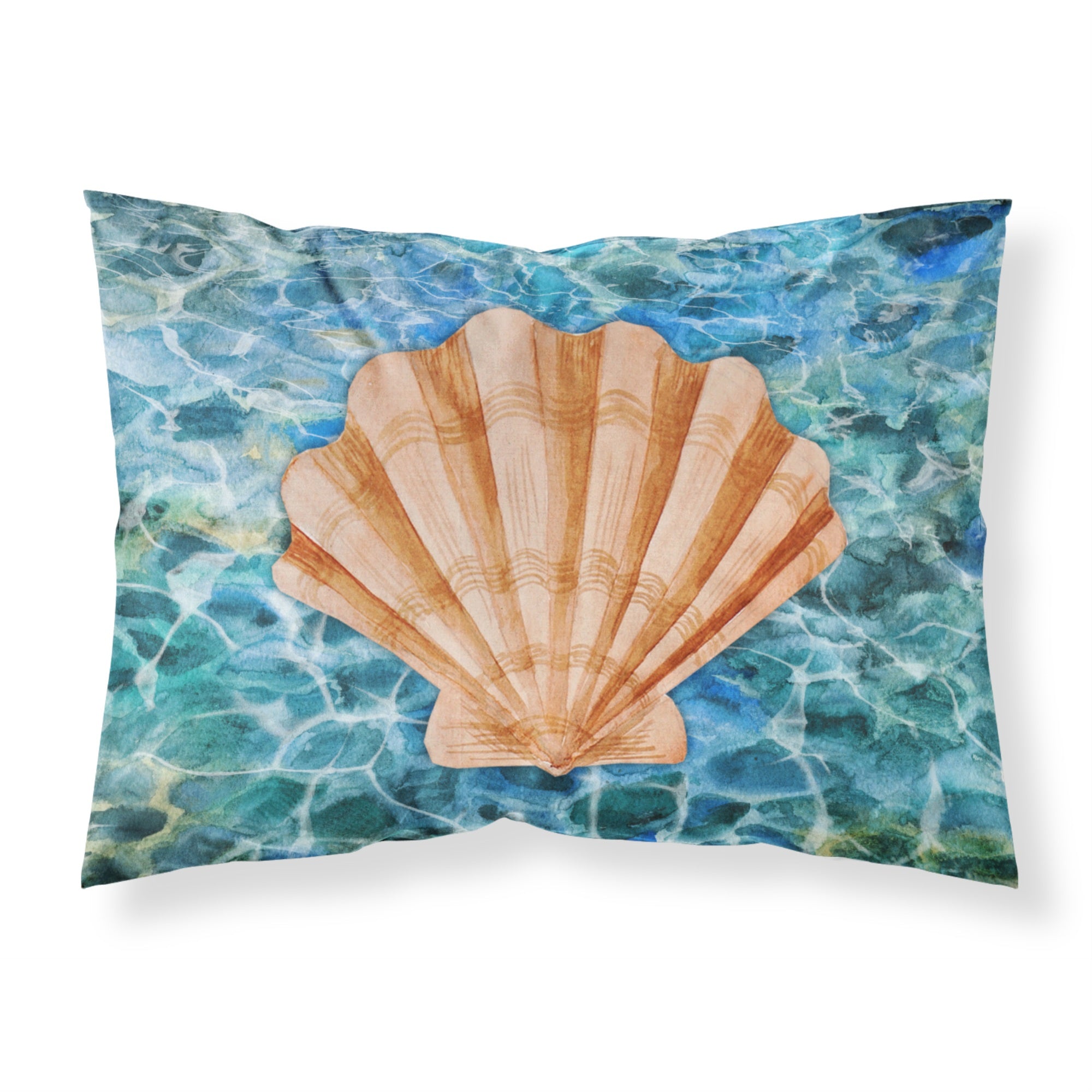 Caroline'S Treasures Scallop Shell And Water Pillowcase, Standard, Multicolor