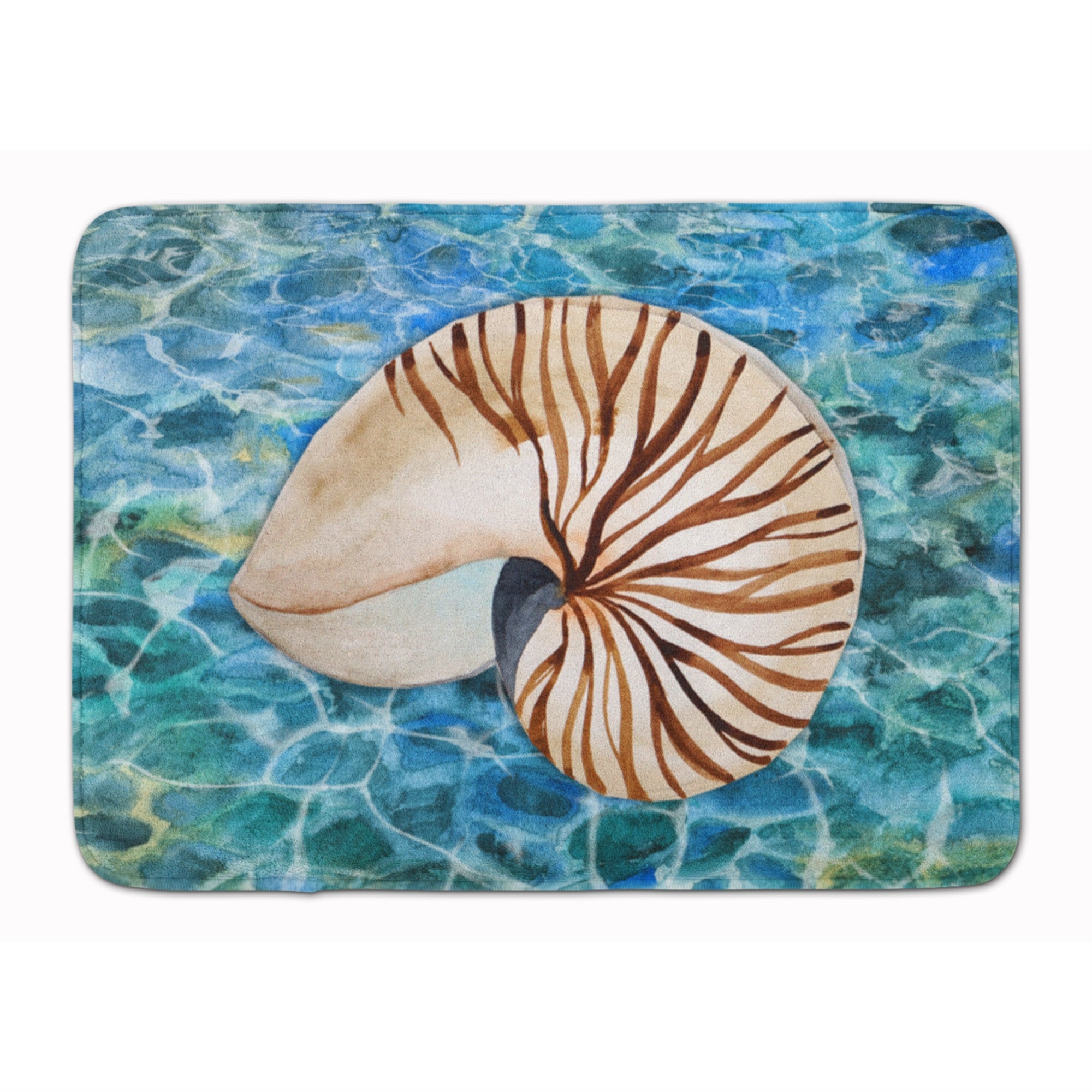 Caroline'S Treasures Sea Shell And Water Floor Mat, 19 H X 27 W, Multicolor