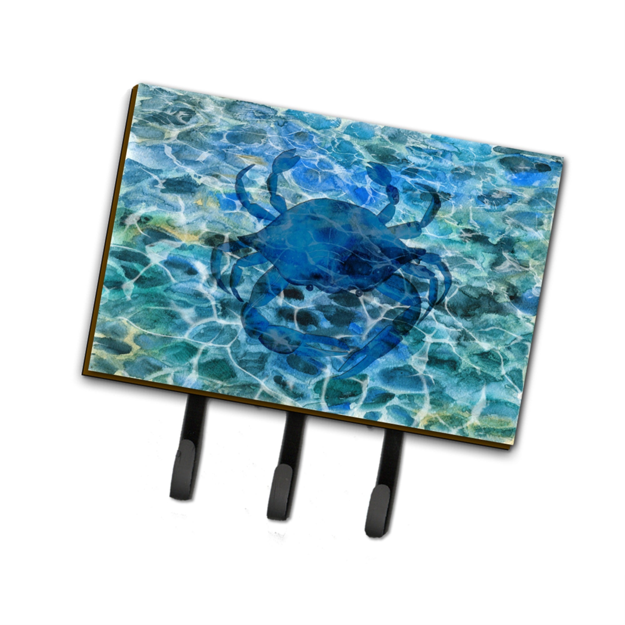 Caroline'S Treasures Blue Crab Under Water Wall Hook, Triple, Multicolor