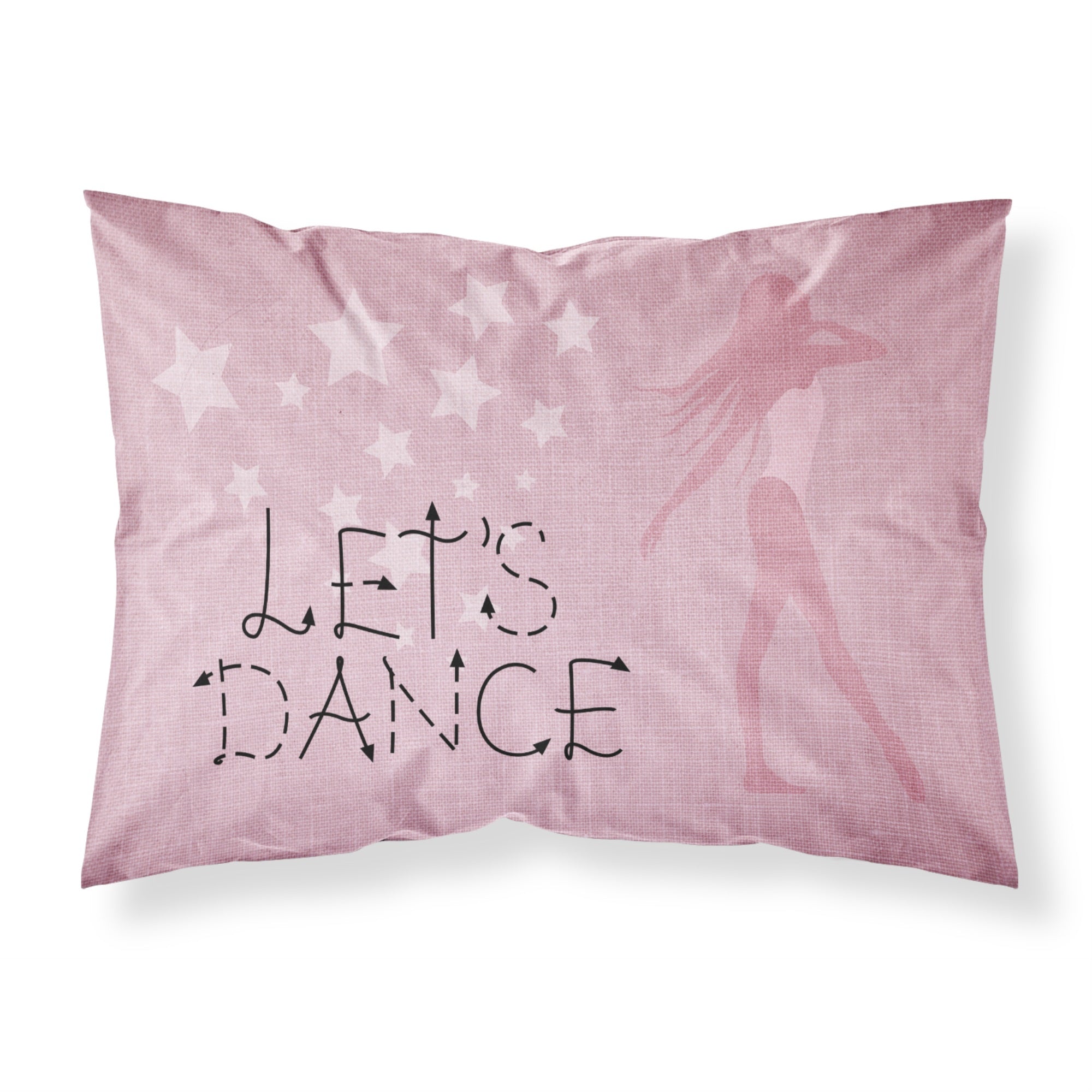 Caroline'S Treasures Let'S Dance Linen Pink Pillowcase, Standard, Multicolor