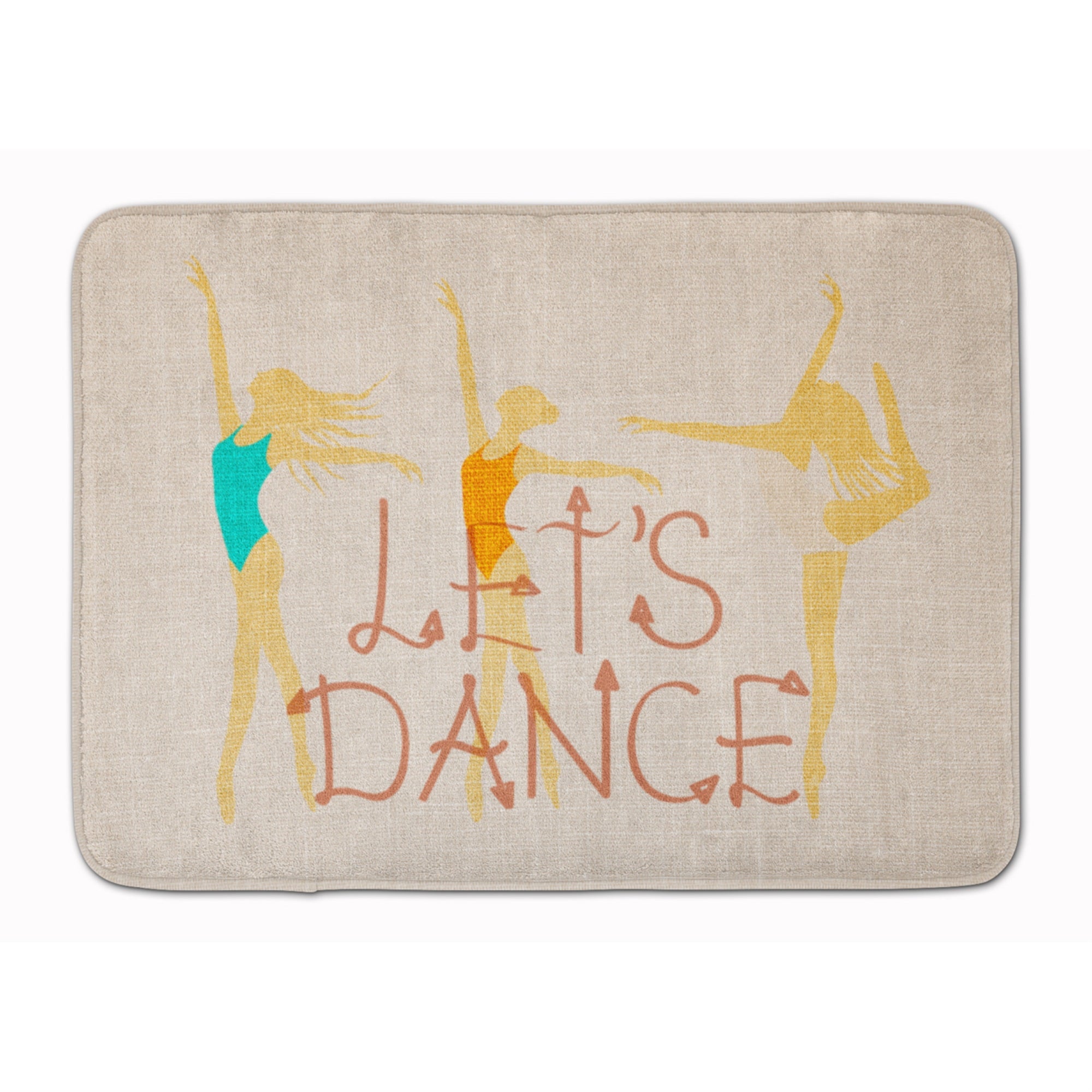 Caroline'S Treasures Let'S Dance Linen Light Floor Mat, 19 H X 27 W, Multicolor