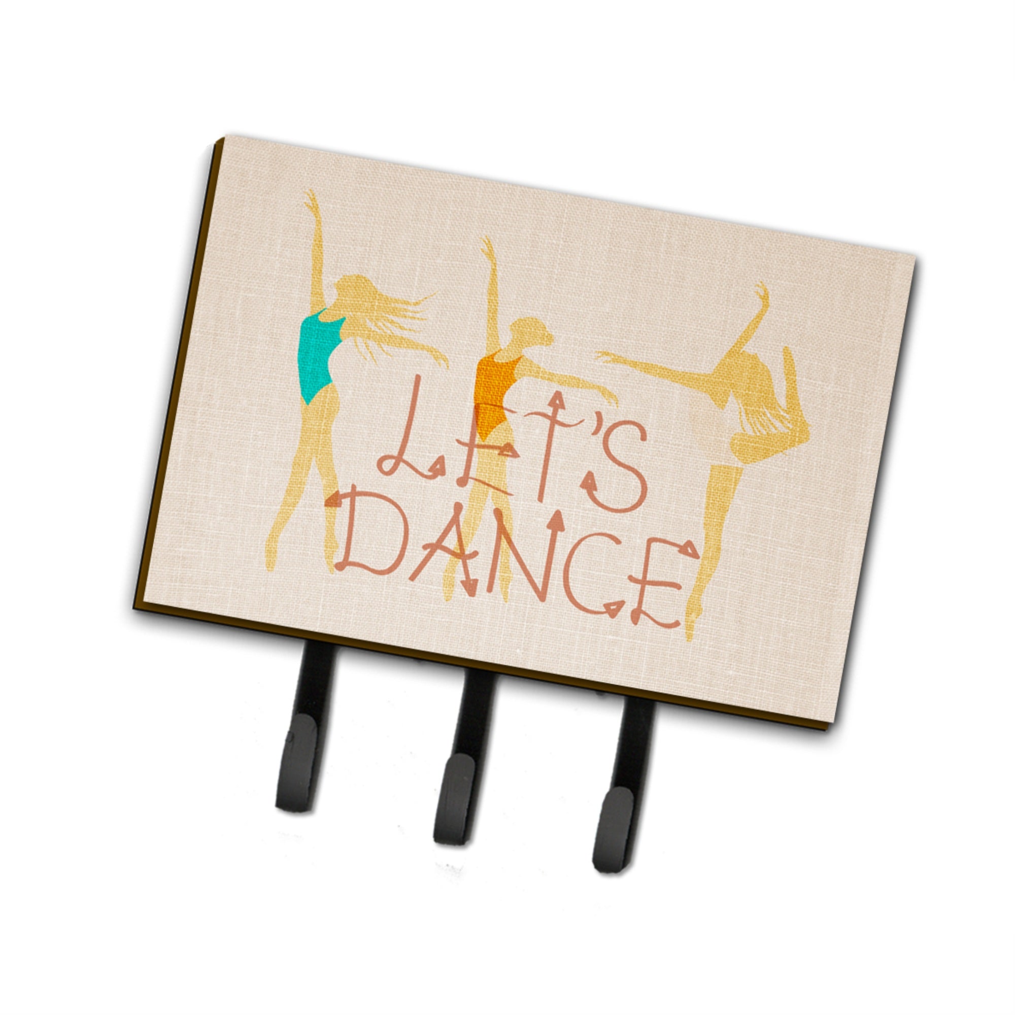 Caroline'S Treasures Let'S Dance Linen Light Wall Hook, Triple