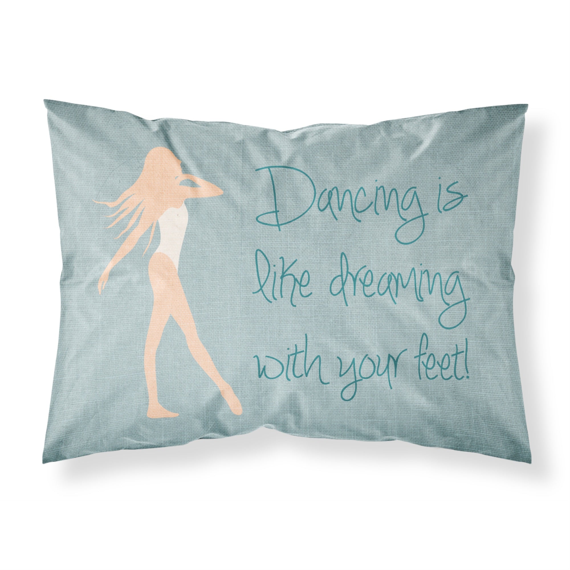 Caroline'S Treasures Dancing Is Like Dreaming Printed, Polyester, 250 Thread Count, Envelope Closure Pillowcase, Standard, Mul