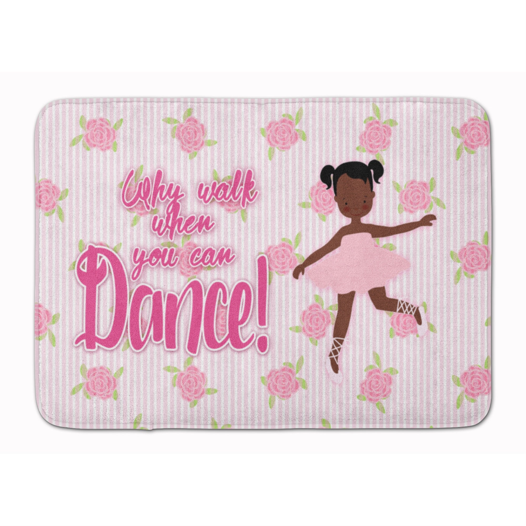 Caroline'S Treasures Ballet African American Pigtails Floor Mat, 19 H X 27 W, Multicolor