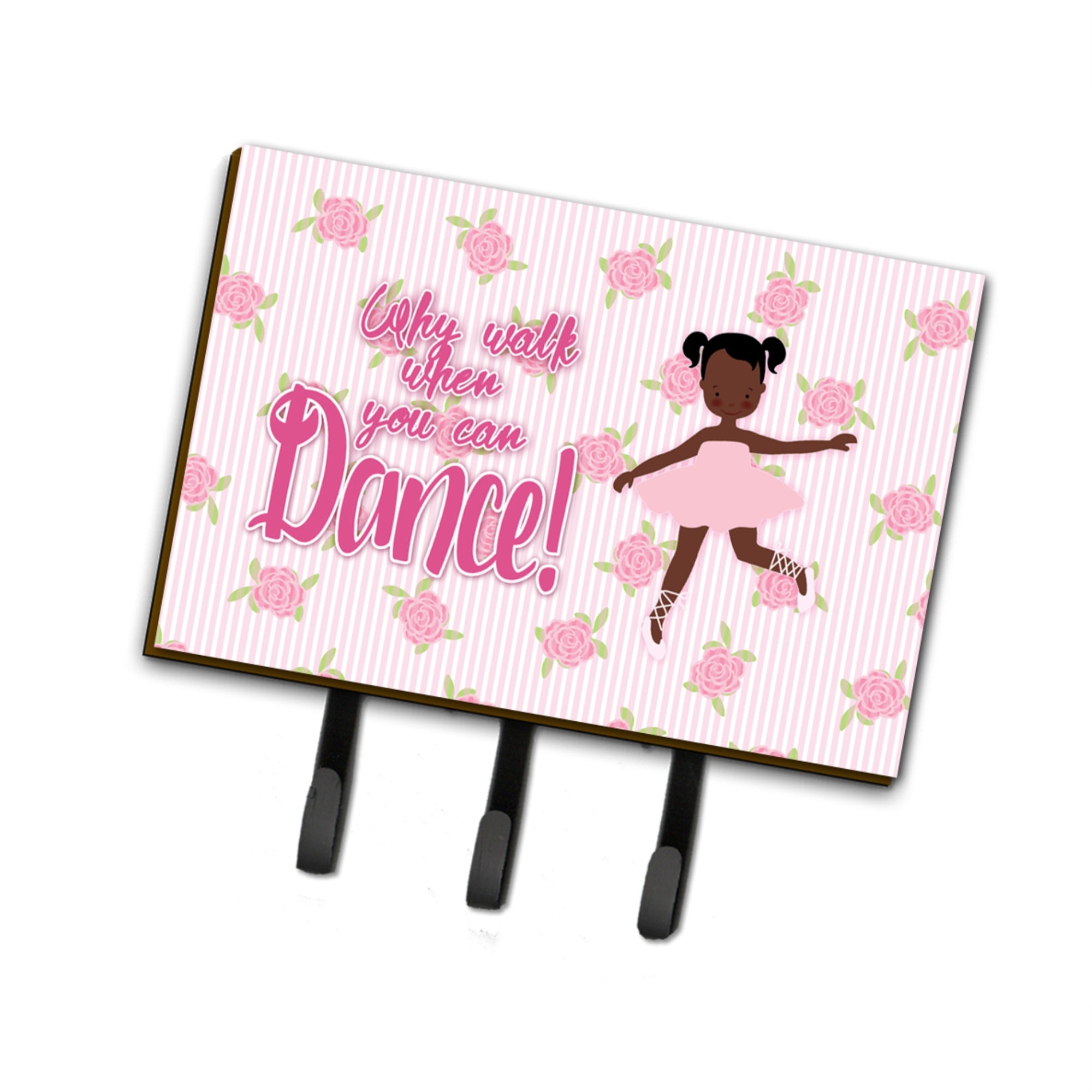 Caroline'S Treasures Ballet African American Pigtails Wall Hook, Triple