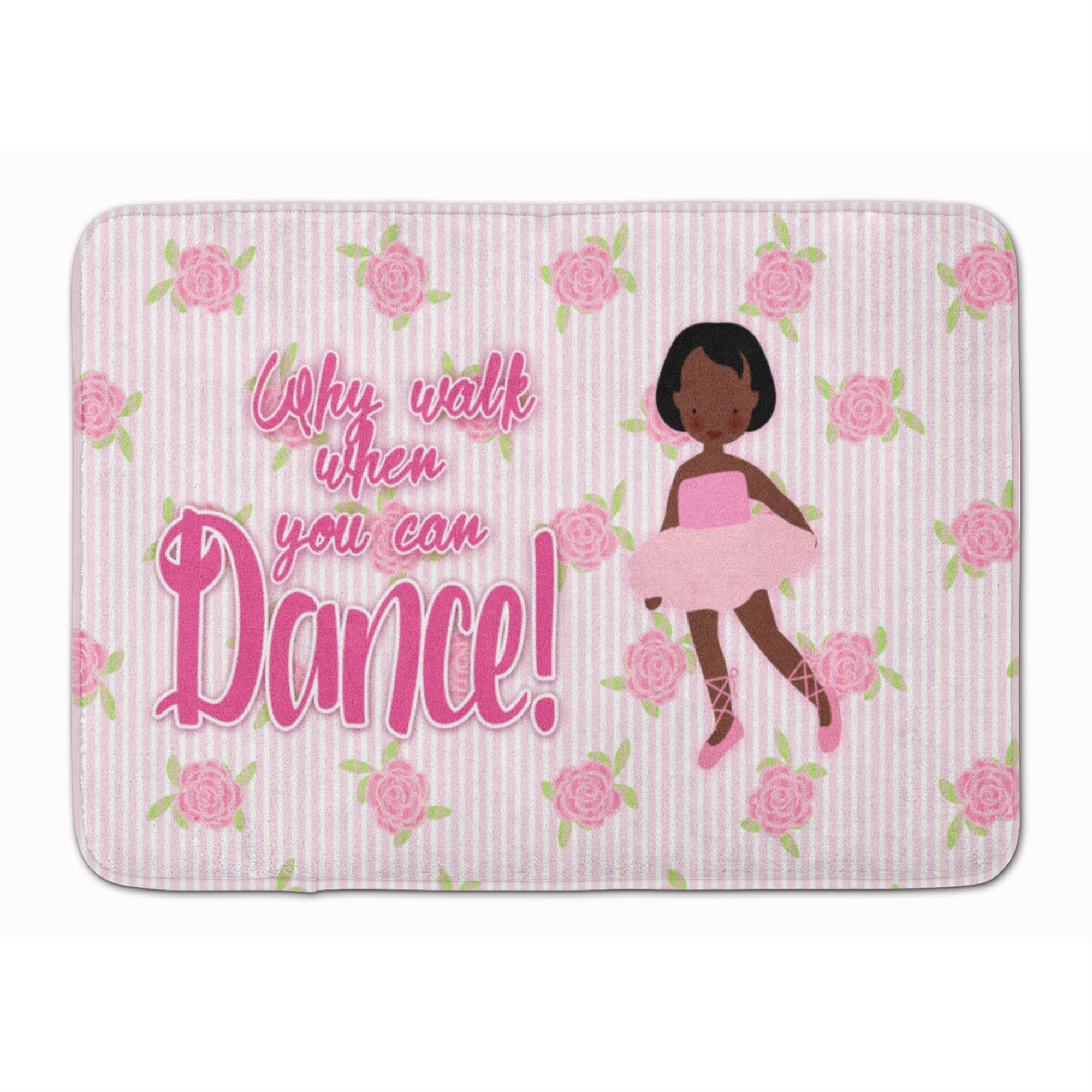 Caroline'S Treasures Ballet African American Short Hair Floor Mat, 19 H X 27 W, Multicolor