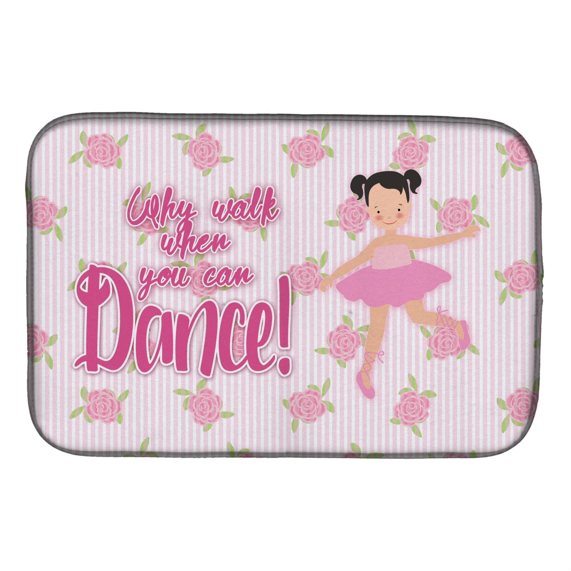 Caroline'S Treasures Ballet Pigtails Dish Drying Mat, 14 X 21