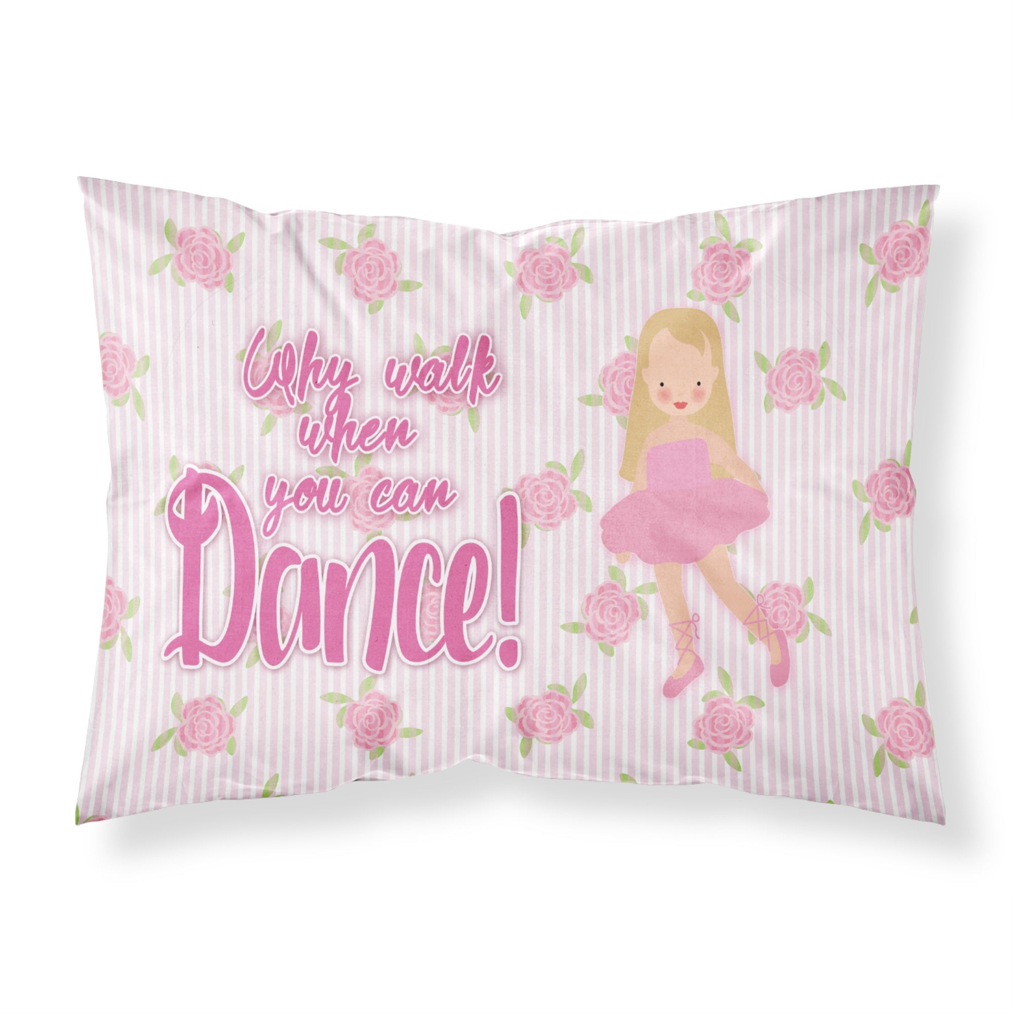 Caroline'S Treasures Ballet Long Blonde Hair Printed, Polyester, 250 Thread Count, Envelope Closure Pillowcase, Standard, Mult