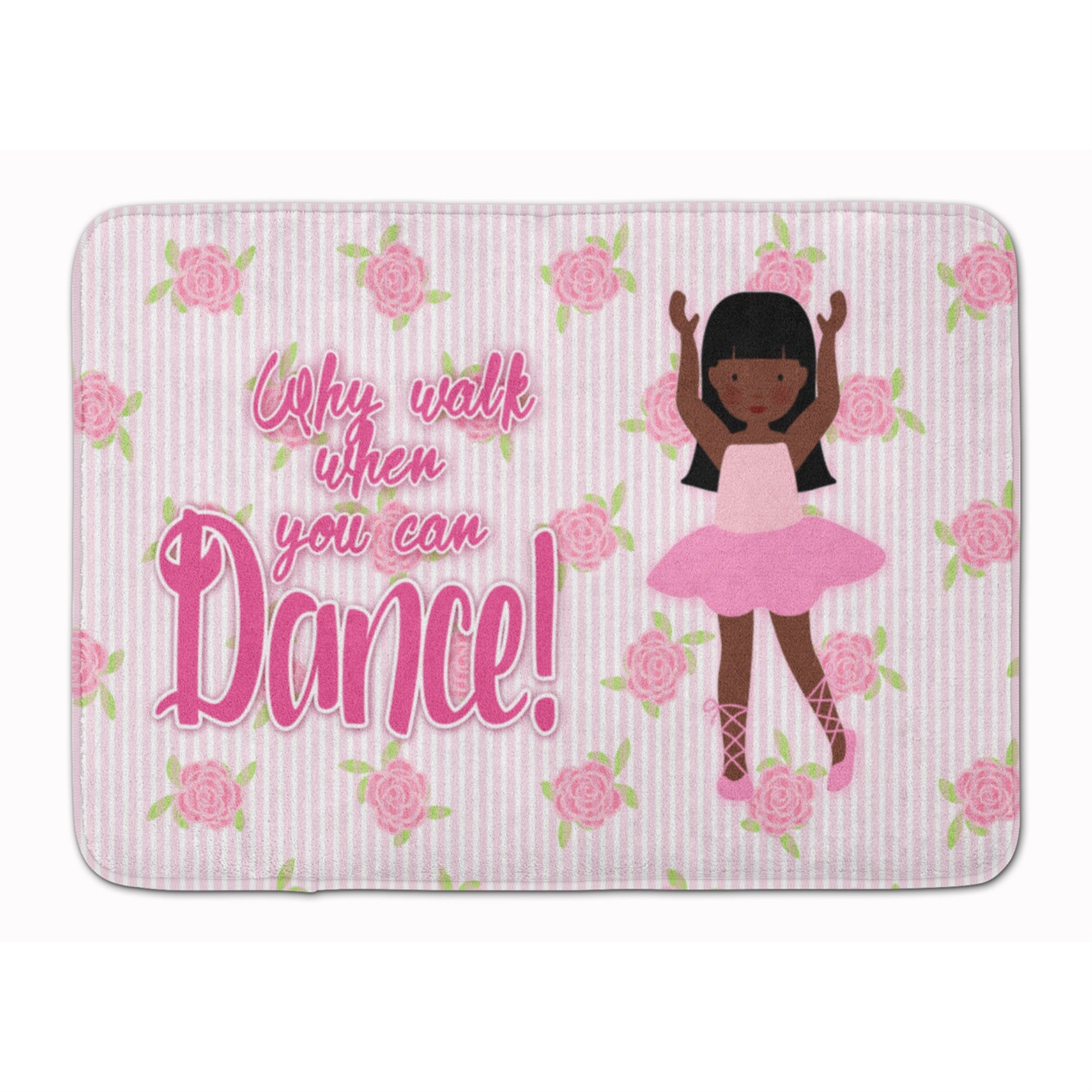 Caroline'S Treasures Ballet Long Hair African American Floor Mat, 19 H X 27 W, Multicolor