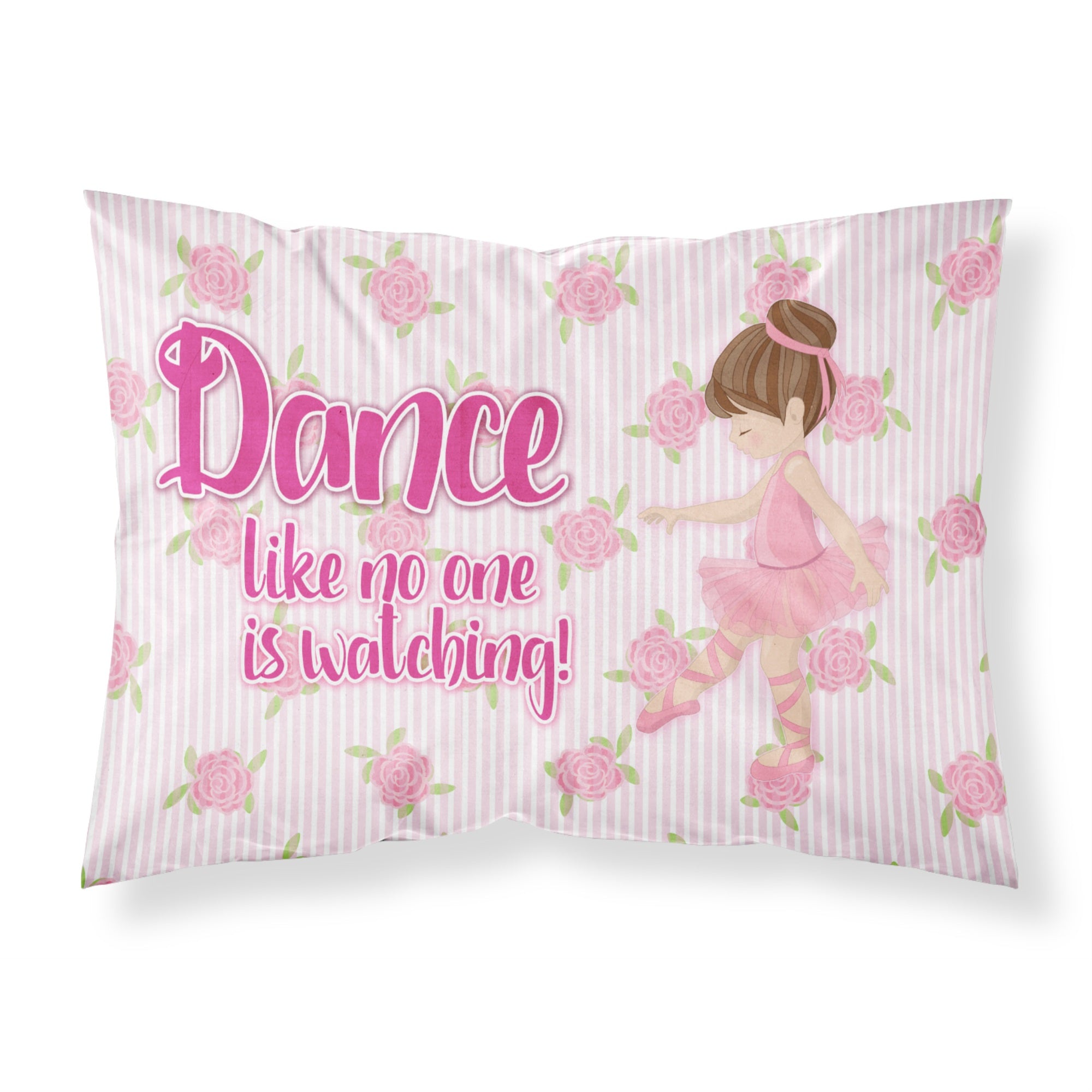 Caroline'S Treasures Ballet Dance Brunette Printed, Polyester, 250 Thread Count, Envelope Closure Pillowcase, Standard, Multic