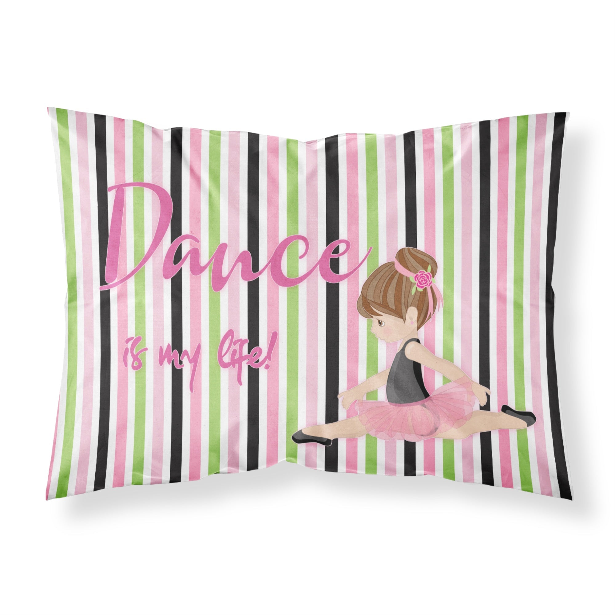 Caroline'S Treasures Ballet Dance Is My Life Brunette Pillowcase, Standard, Multicolor