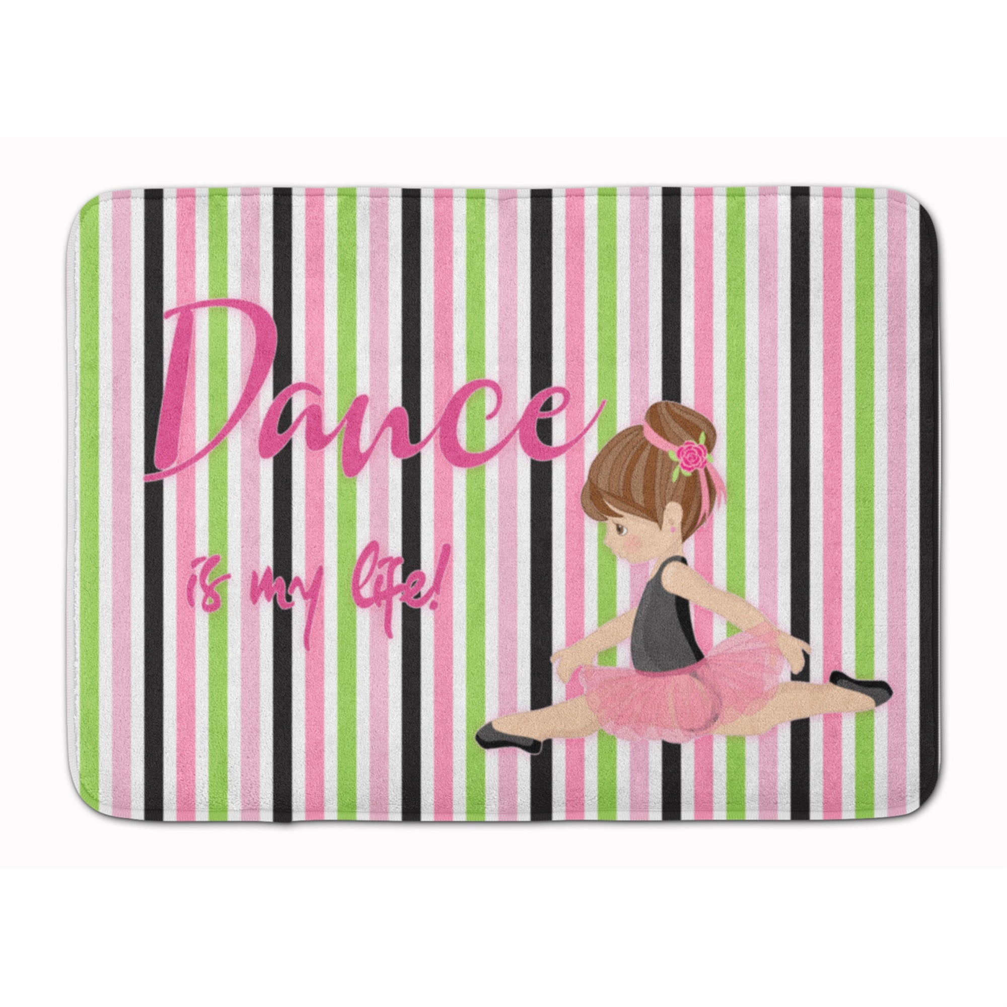 Caroline'S Treasures Ballet Dance Is My Life Brunette Floor Mat, 19 H X 27 W, Multicolor