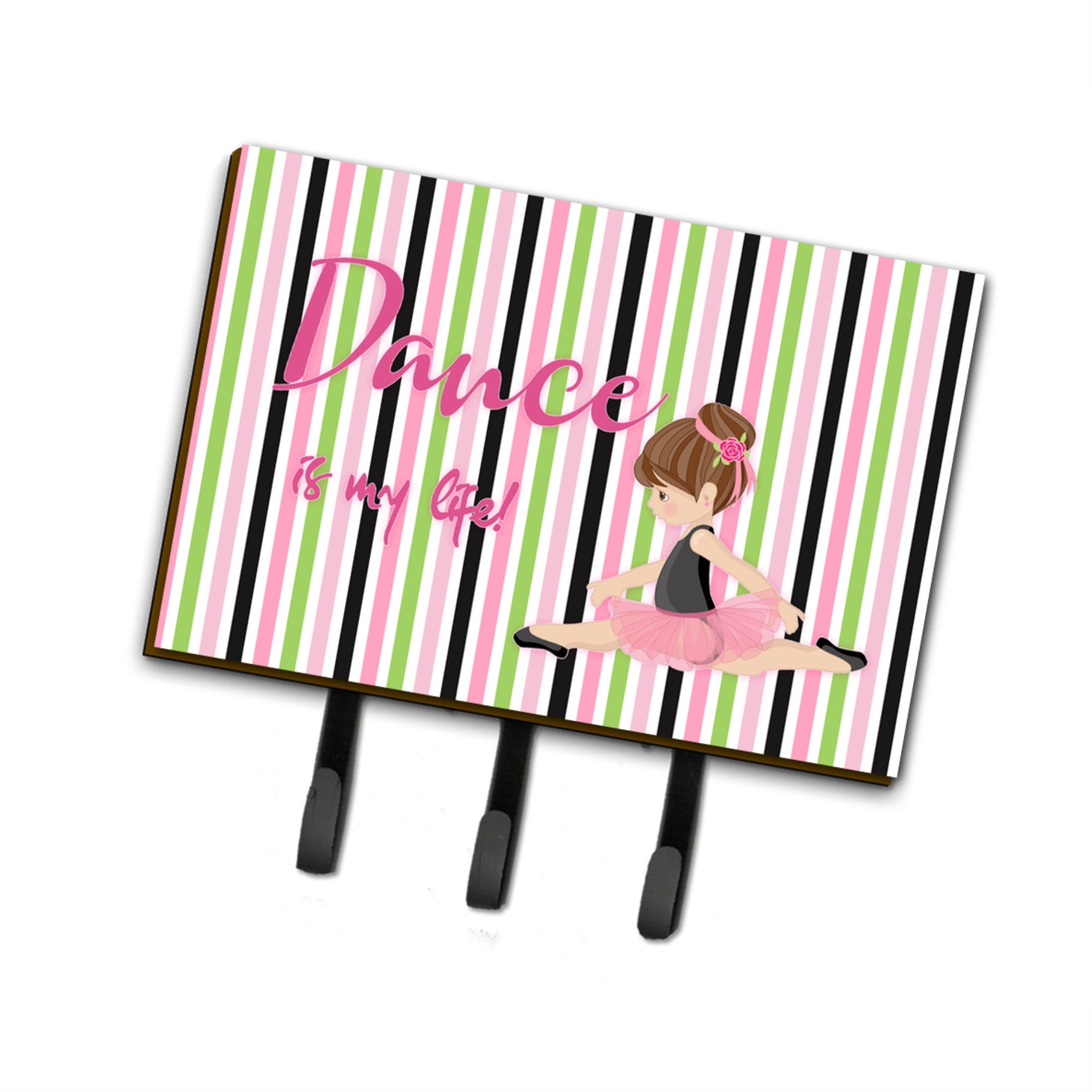 Caroline'S Treasures Ballet Dance Is My Life Brunette Wall Hook, Triple