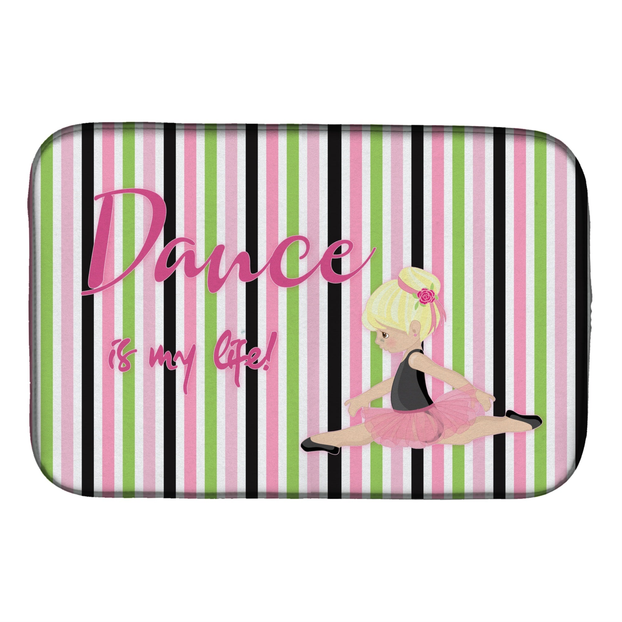 Caroline'S Treasures Ballet Dance Is My Life Blonde Dish Drying Mat, 14 X 21, Multicolor
