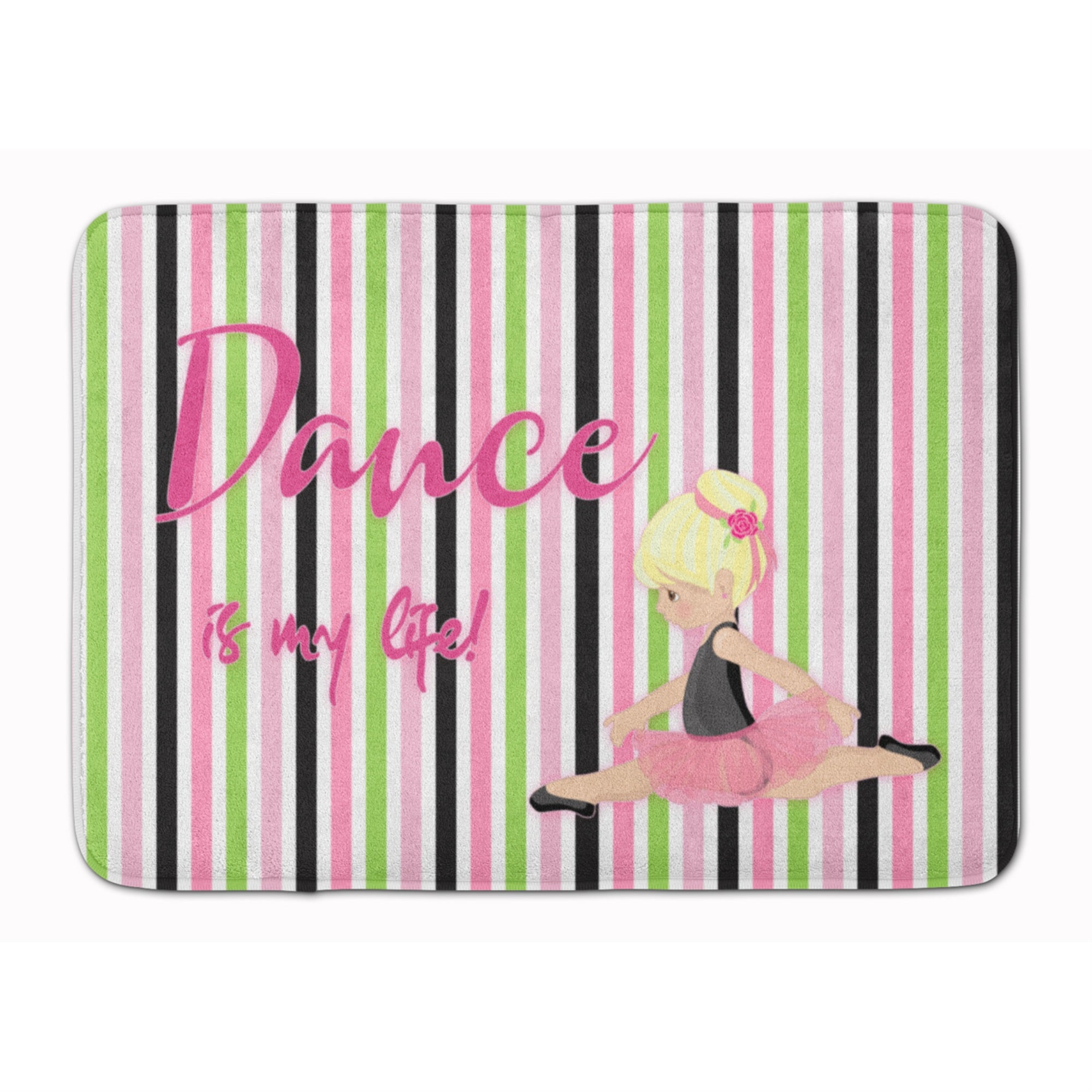 Caroline'S Treasures Ballet Dance Is My Life Blonde Floor Mat, 19 H X 27 W, Multicolor