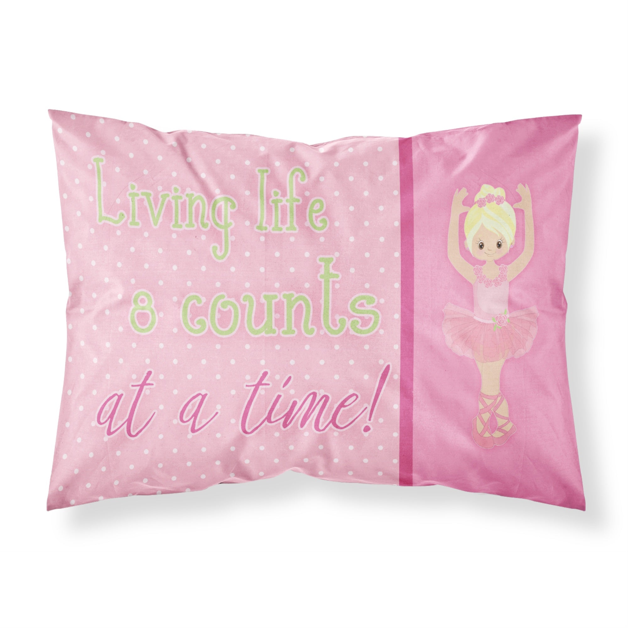 Caroline'S Treasures Ballet In 8 Counts Blonde Printed, Polyester, 250 Thread Count, Envelope Closure Pillowcase, Standard, Mu