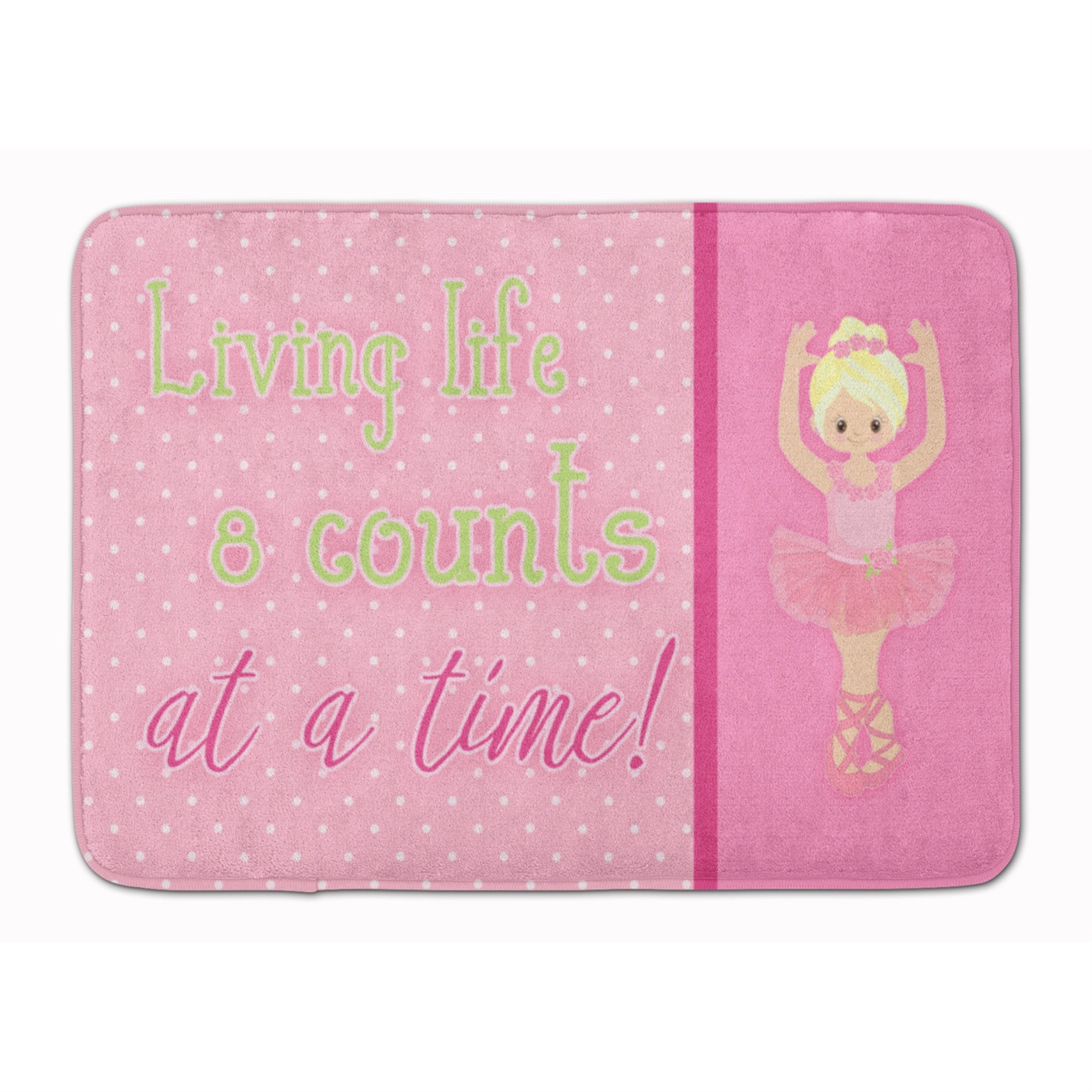 Caroline'S Treasures Ballet In 8 Counts Blonde Floor Mat, 19 H X 27 W, Multicolor
