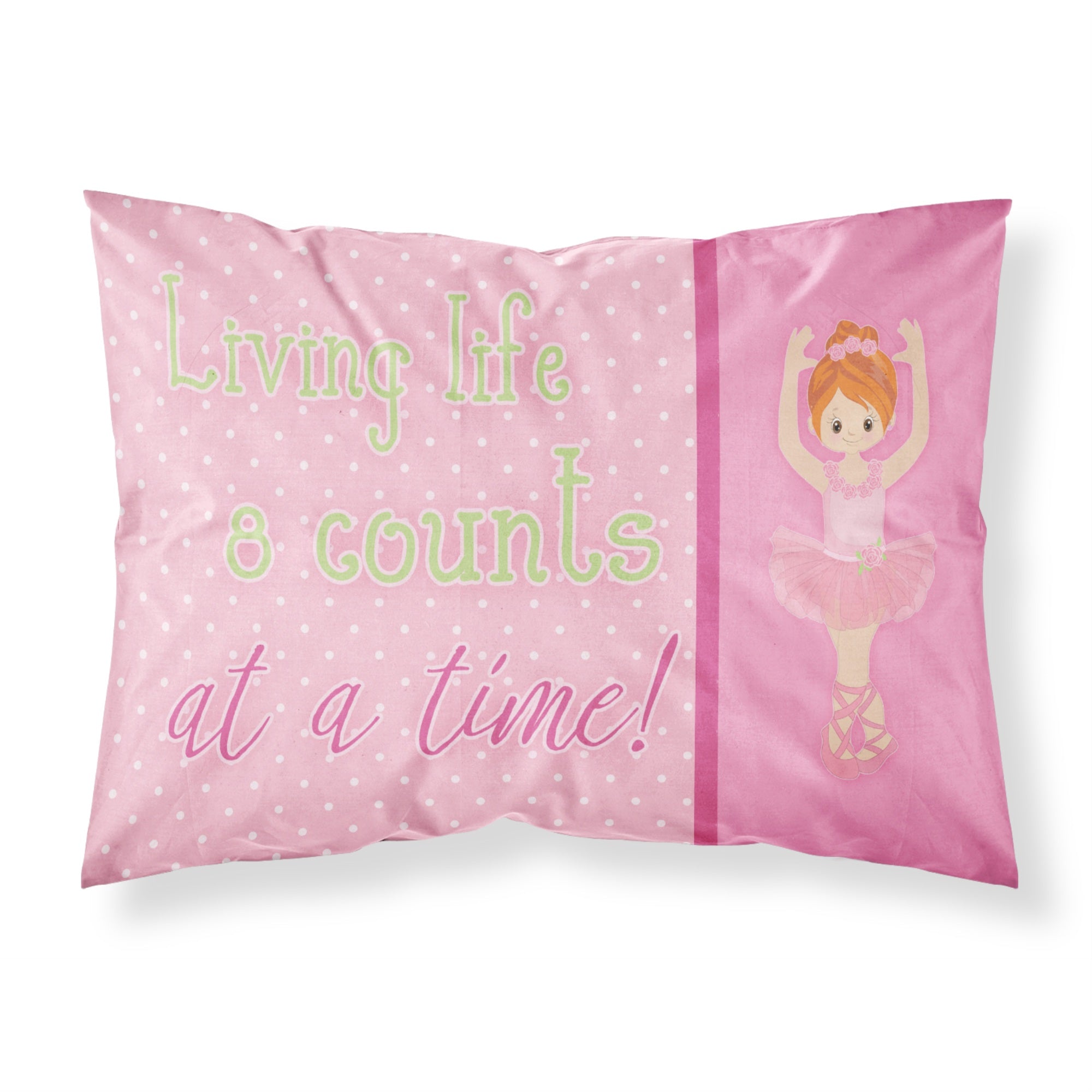 Caroline'S Treasures Ballet In 8 Counts Red Hair Pillowcase, Standard, Multicolor