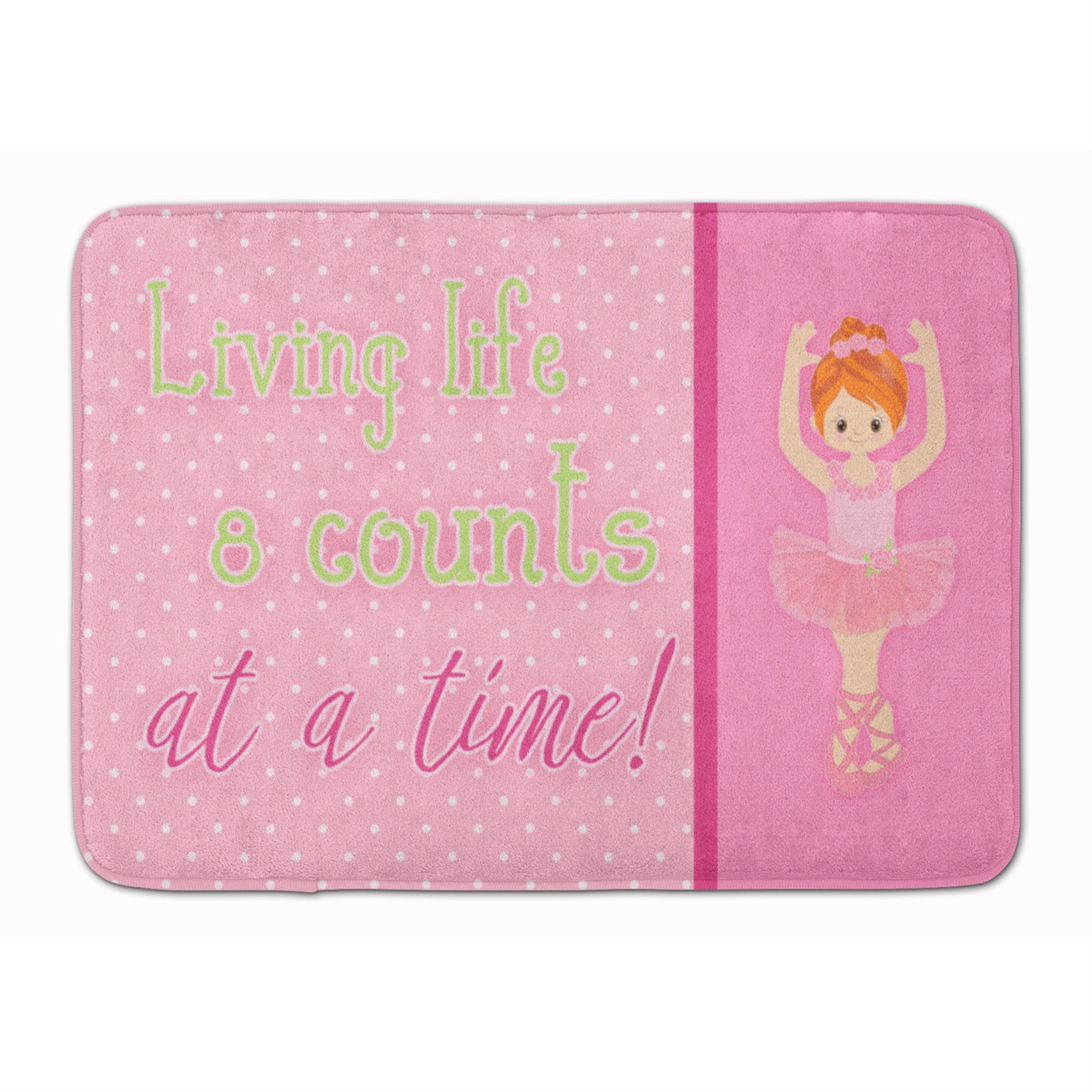 Caroline'S Treasures Ballet In 8 Counts Red Hair Floor Mat, 19 H X 27 W, Multicolor