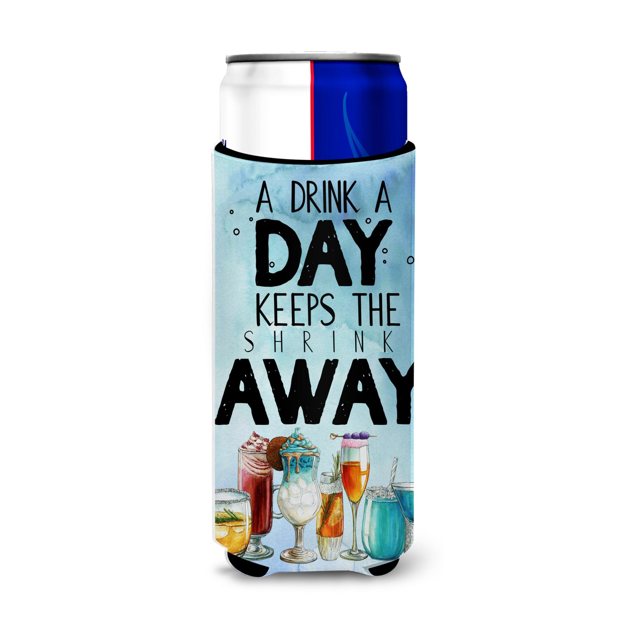 Caroline'S Treasures A Drink A Day Sign Michelob Ultra Hugger For Slim Cans, Multicolor