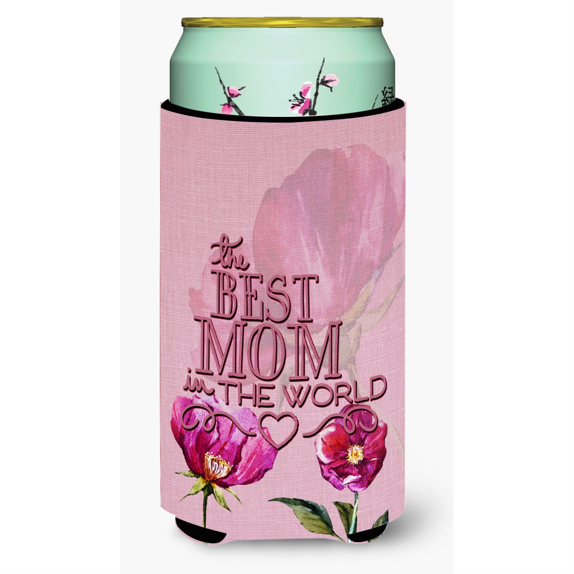 Caroline'S Treasures The Best Mom In The World Tall Boy Beverage Insulator Hugger, Multicolor