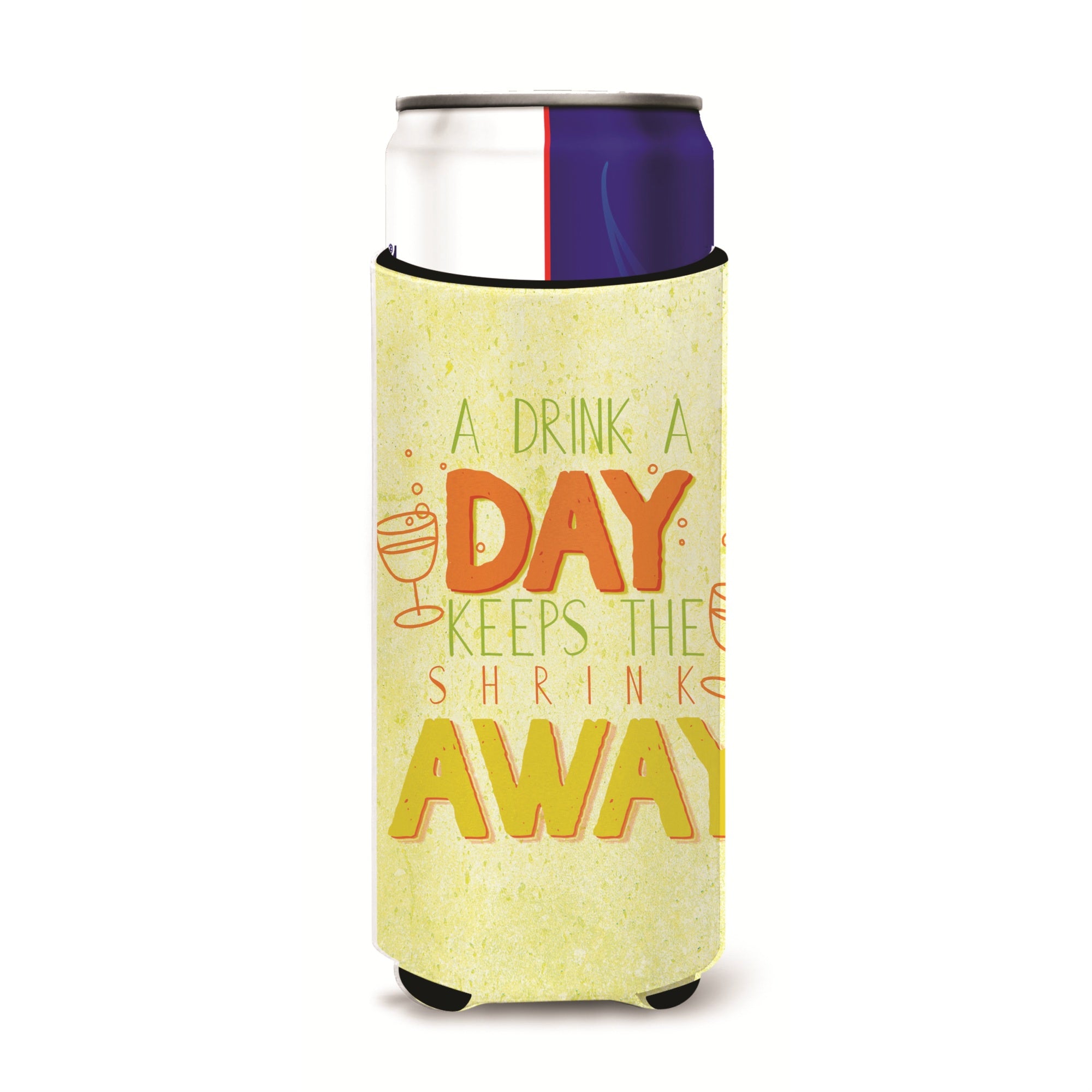 Caroline'S Treasures A Drink A Day Michelob Ultra Hugger For Slim Cans, Multicolor