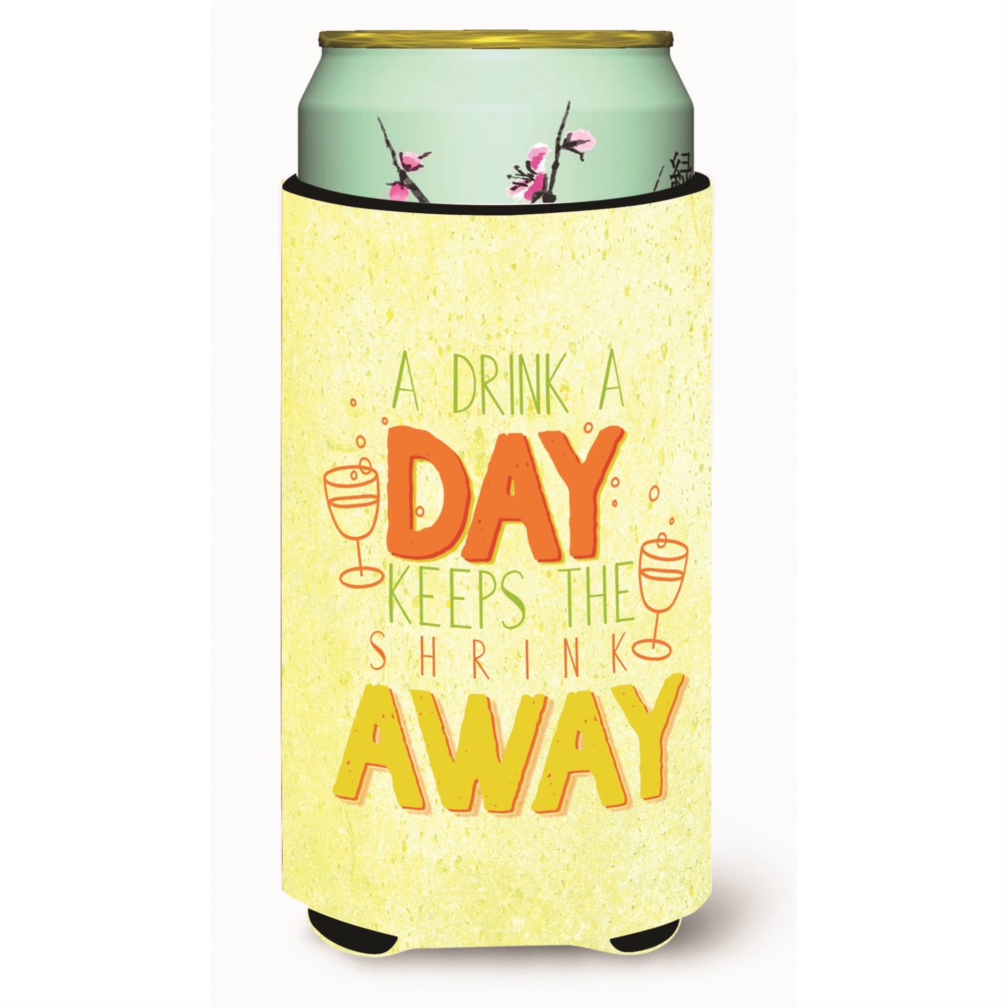 Caroline'S Treasures A Drink A Day Tall Boy Beverage Insulator Hugger, Multicolor