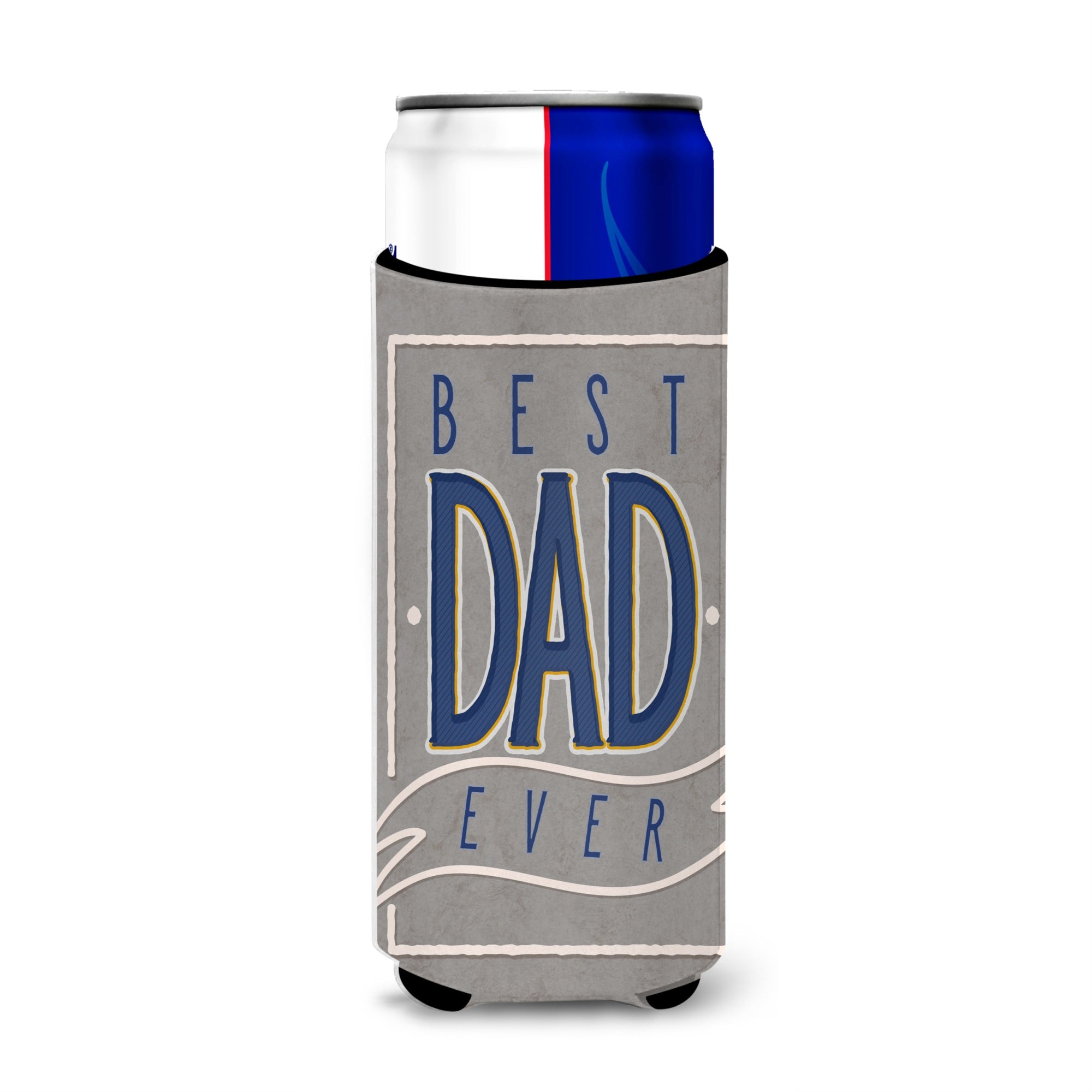 Caroline'S Treasures Best Dad Ever Michelob Ultra Hugger For Slim Cans, Multicolor