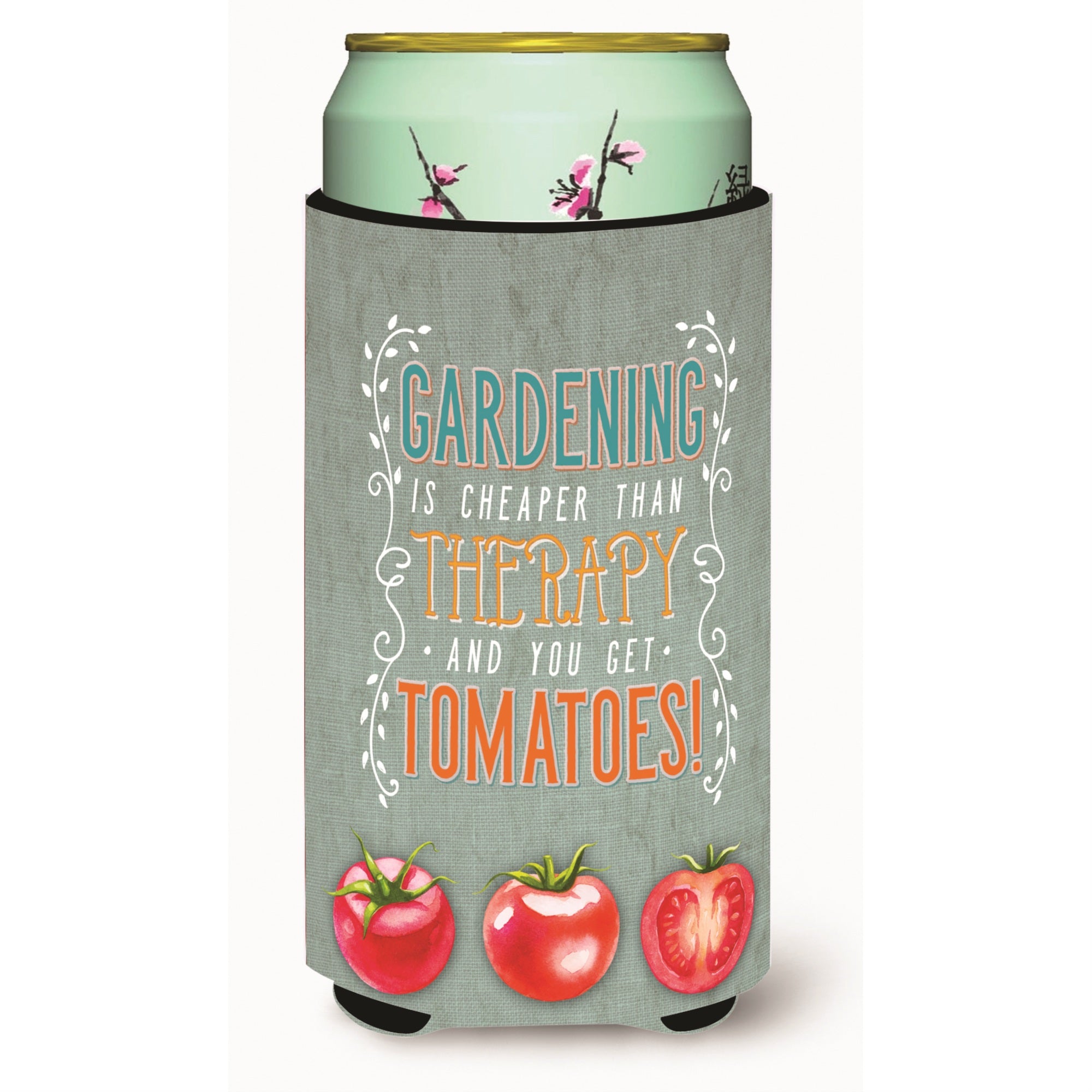 Caroline'S Treasures Gardening Therapy & Tomatoes Tall Boy Beverage Insulator Hugger, Multicolor