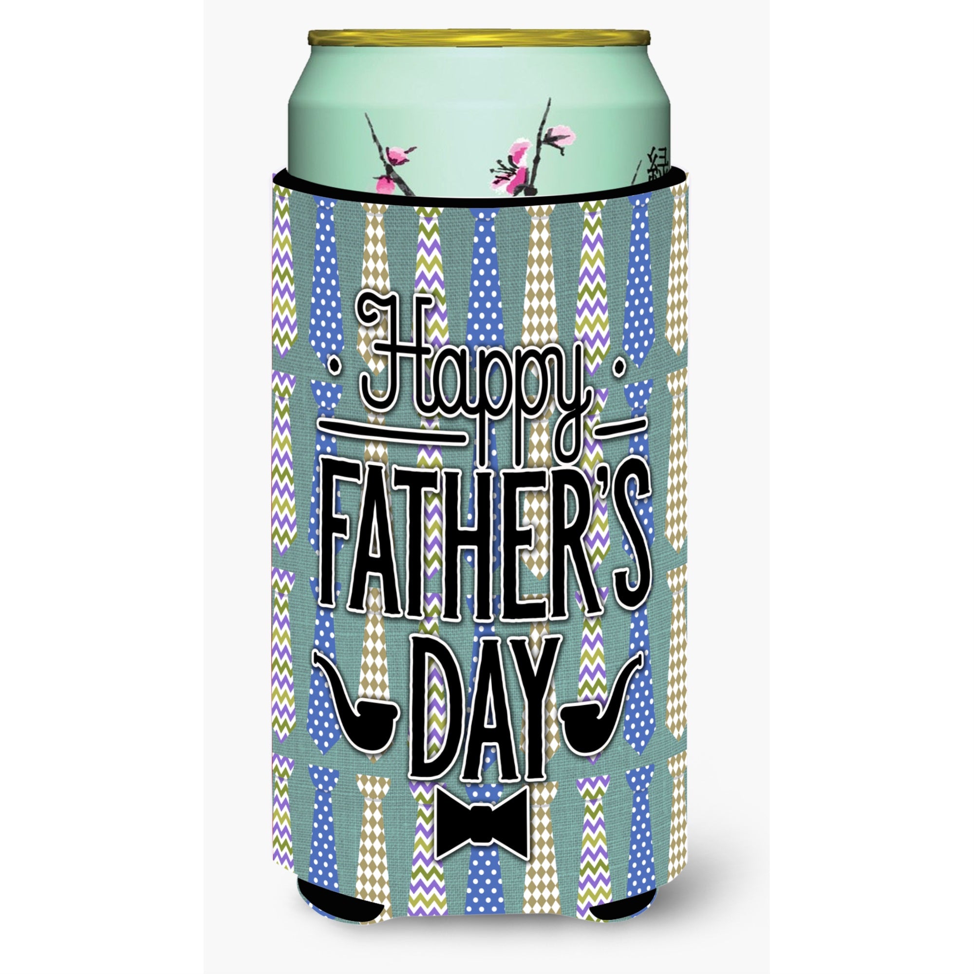 Caroline'S Treasures Happy Father'S Day Neckties Tall Boy Beverage Insulator Hugger, Multicolor