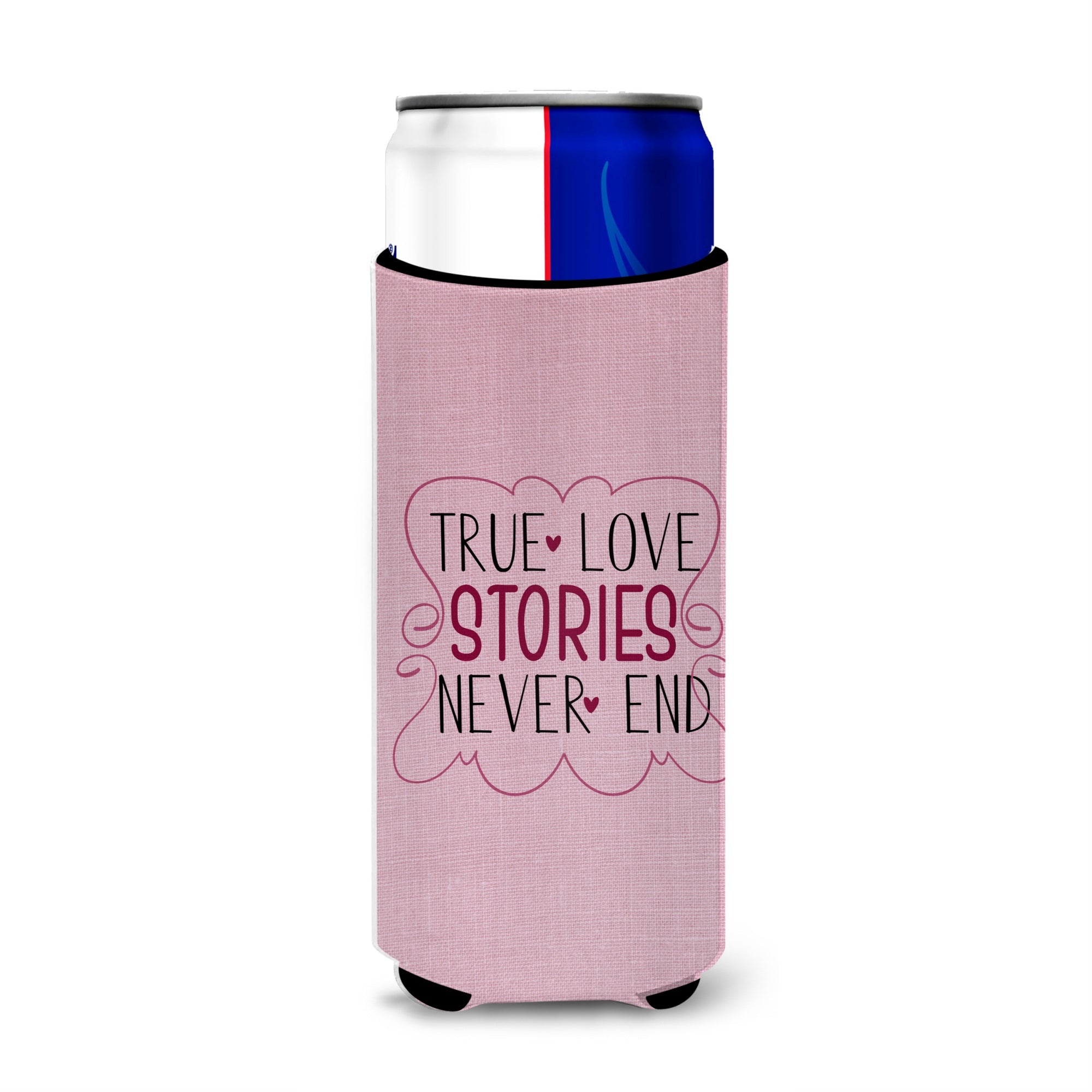 Caroline'S Treasures True Love Stories Never End Michelob Ultra Hugger For Slim Cans, Multicolor