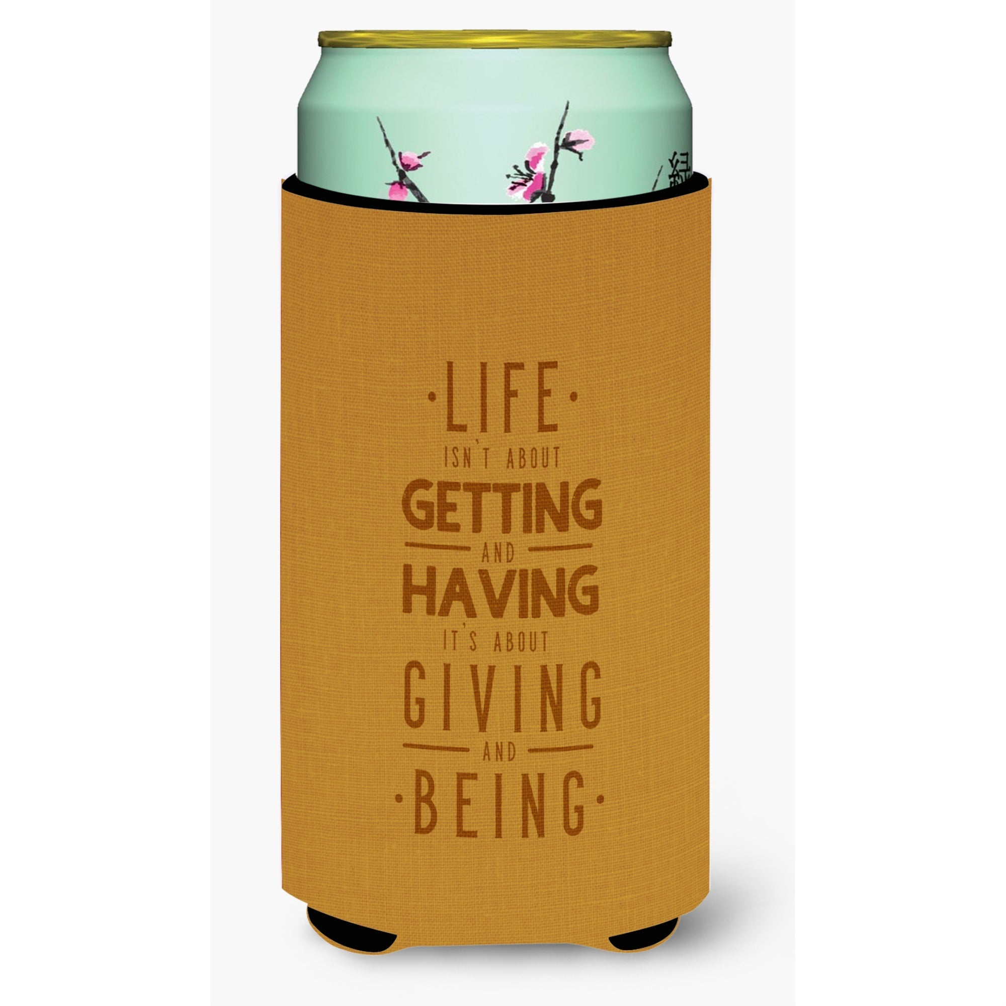 Caroline'S Treasures Life Is Giving & Being Tall Boy Beverage Insulator Hugger, Multicolor