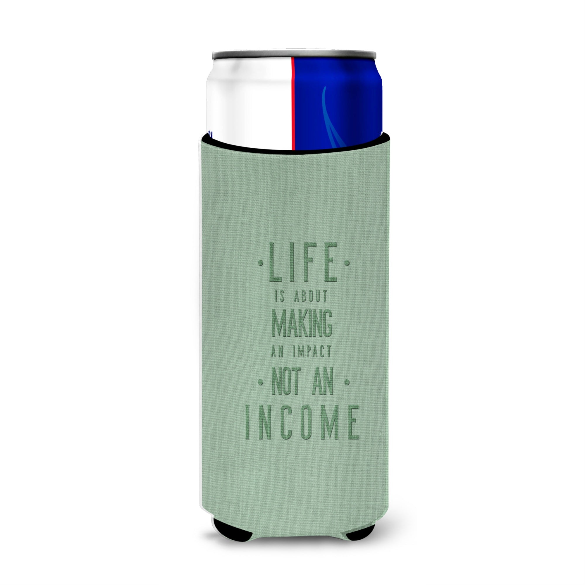 Caroline'S Treasures Life Is Making An Impact Michelob Ultra Hugger For Slim Cans, Multicolor