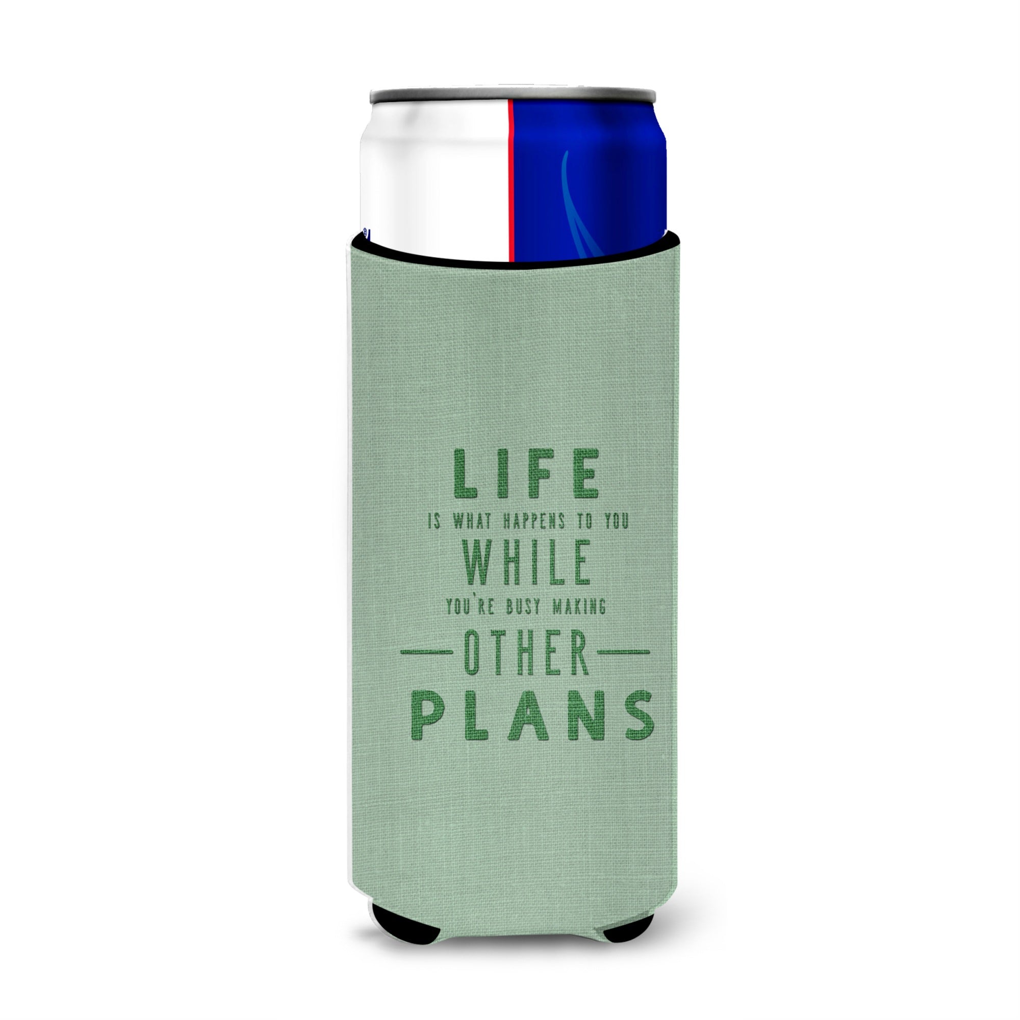 Caroline'S Treasures Life Is What Happens Michelob Ultra Hugger For Slim Cans, Multicolor