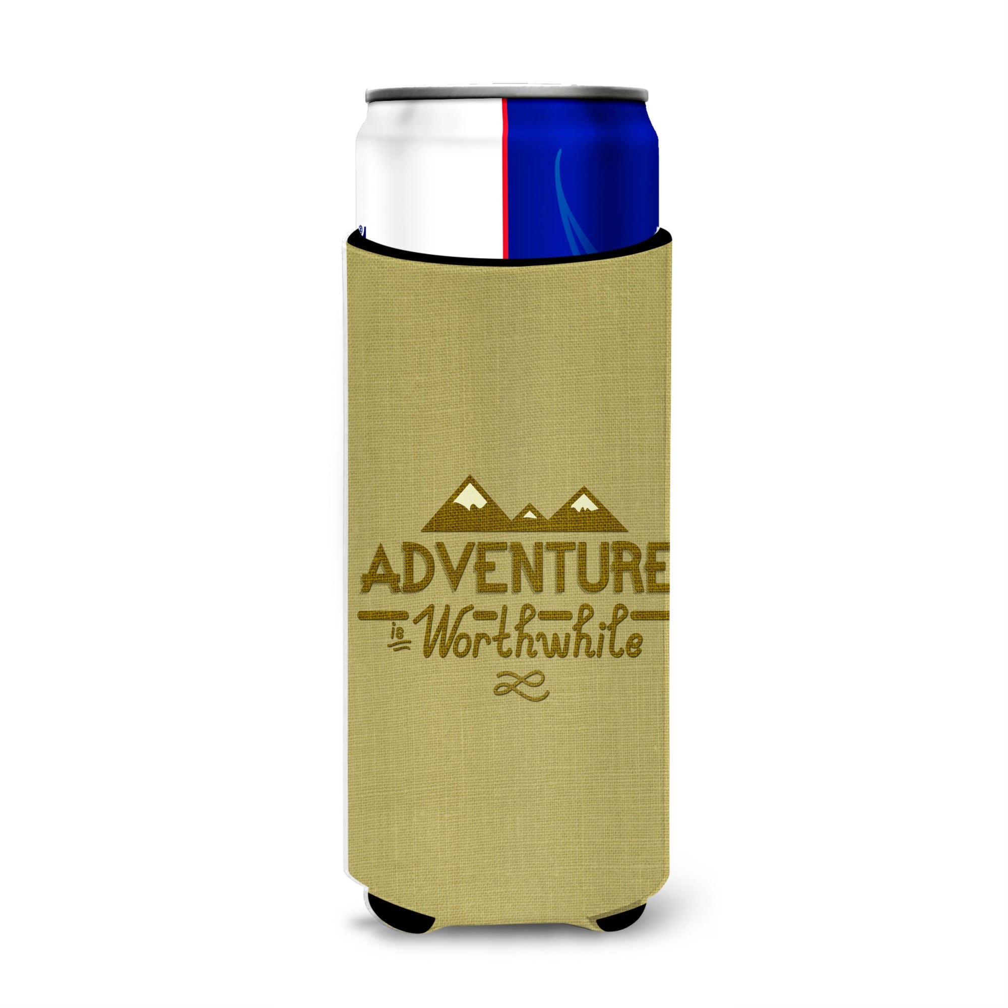 Caroline'S Treasures Adventure Is Worthwhile Michelob Ultra Hugger For Slim Cans, Multicolor
