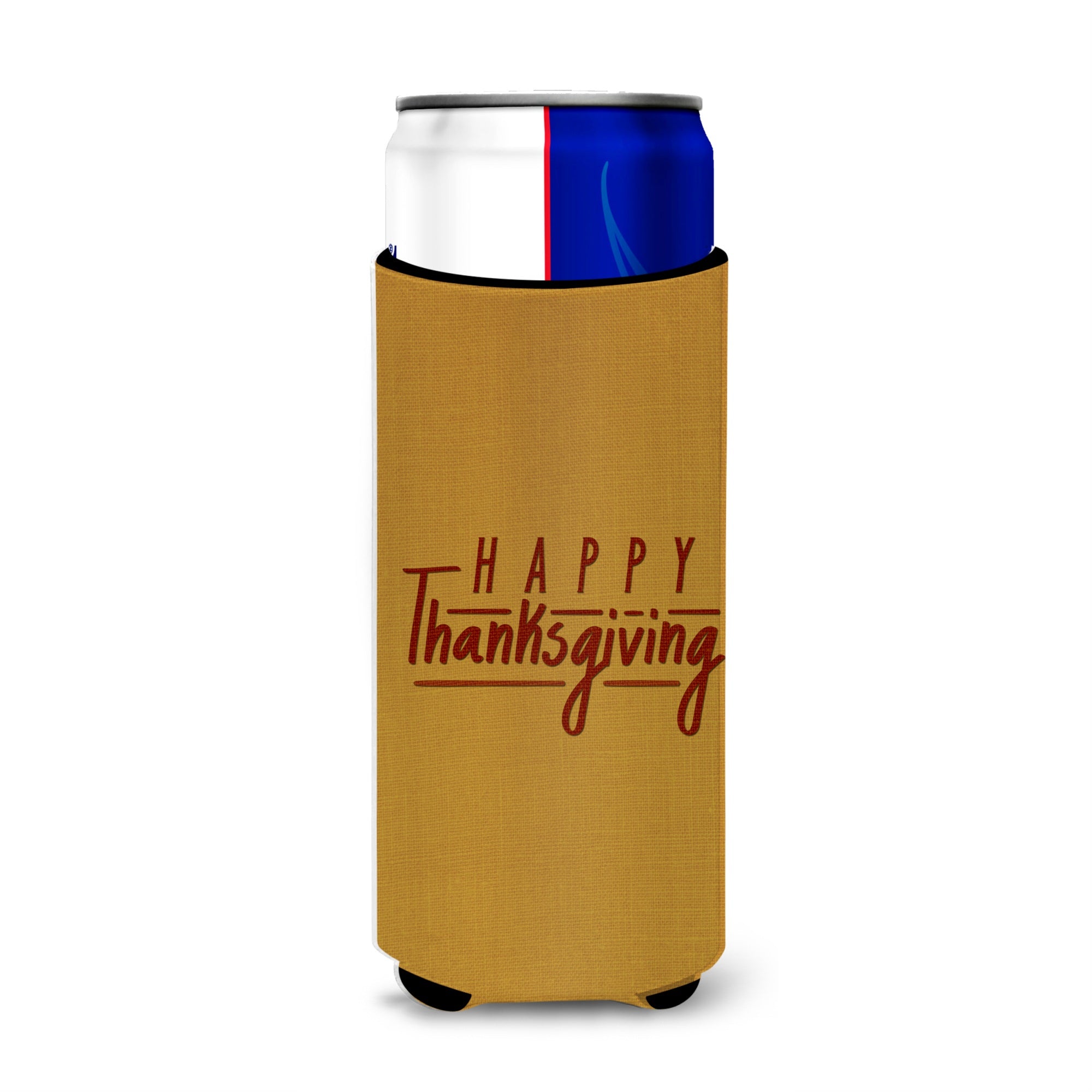 Caroline'S Treasures Happy Thanksgiving Michelob Ultra Hugger For Slim Cans, Multicolor