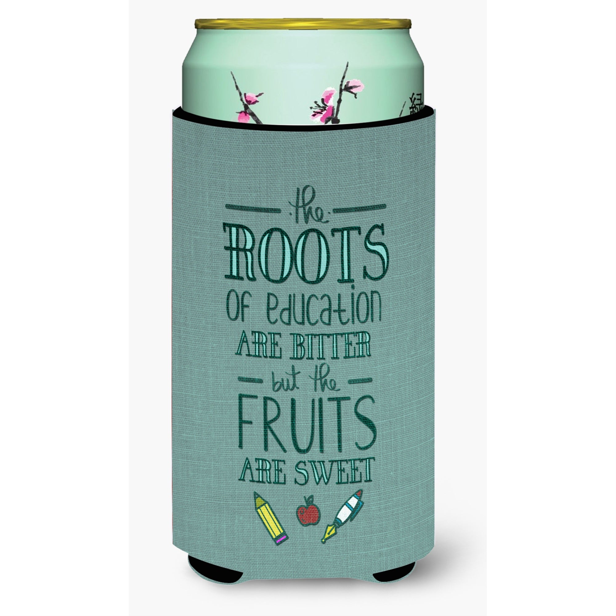 Caroline'S Treasures Education Fruits Are Sweet Teacher Tall Boy Beverage Insulator Hugger, Multicolor