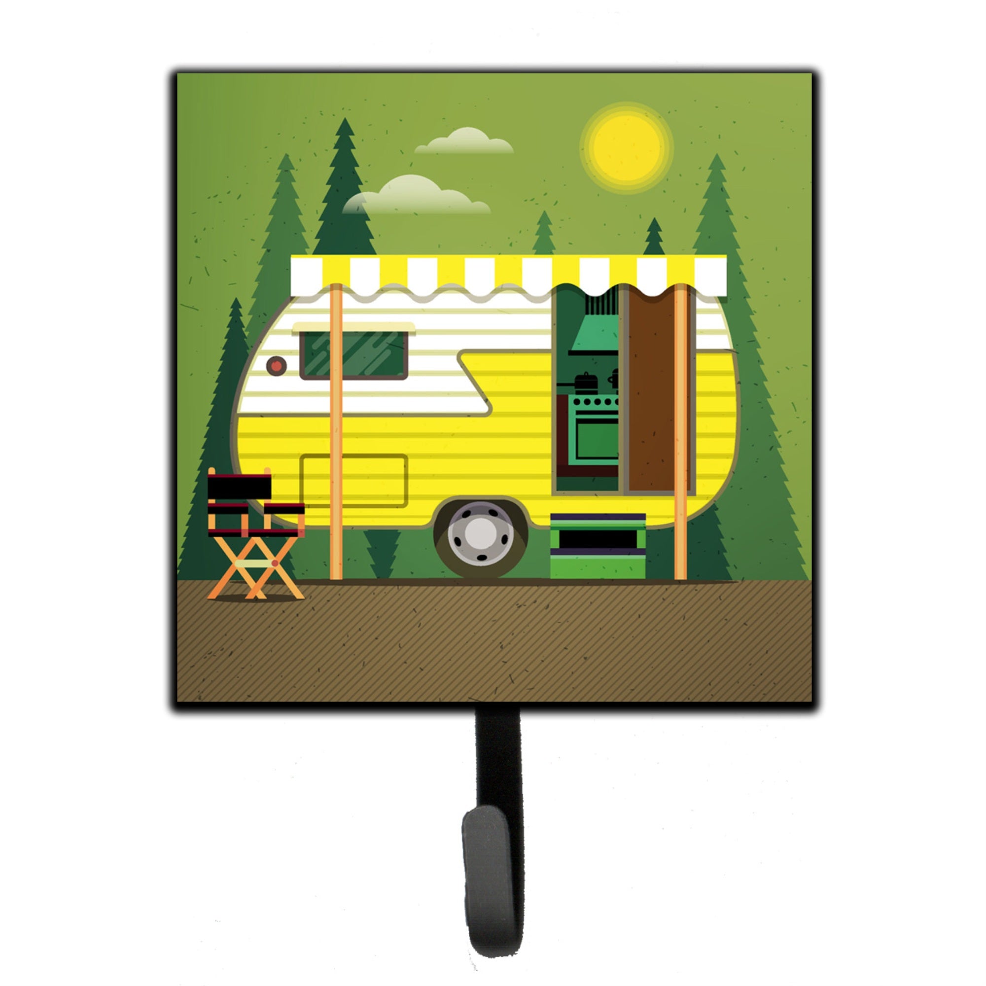 Caroline'S Treasures Greatest Adventure Retro Camper Wall Hook, Small, Multicolor