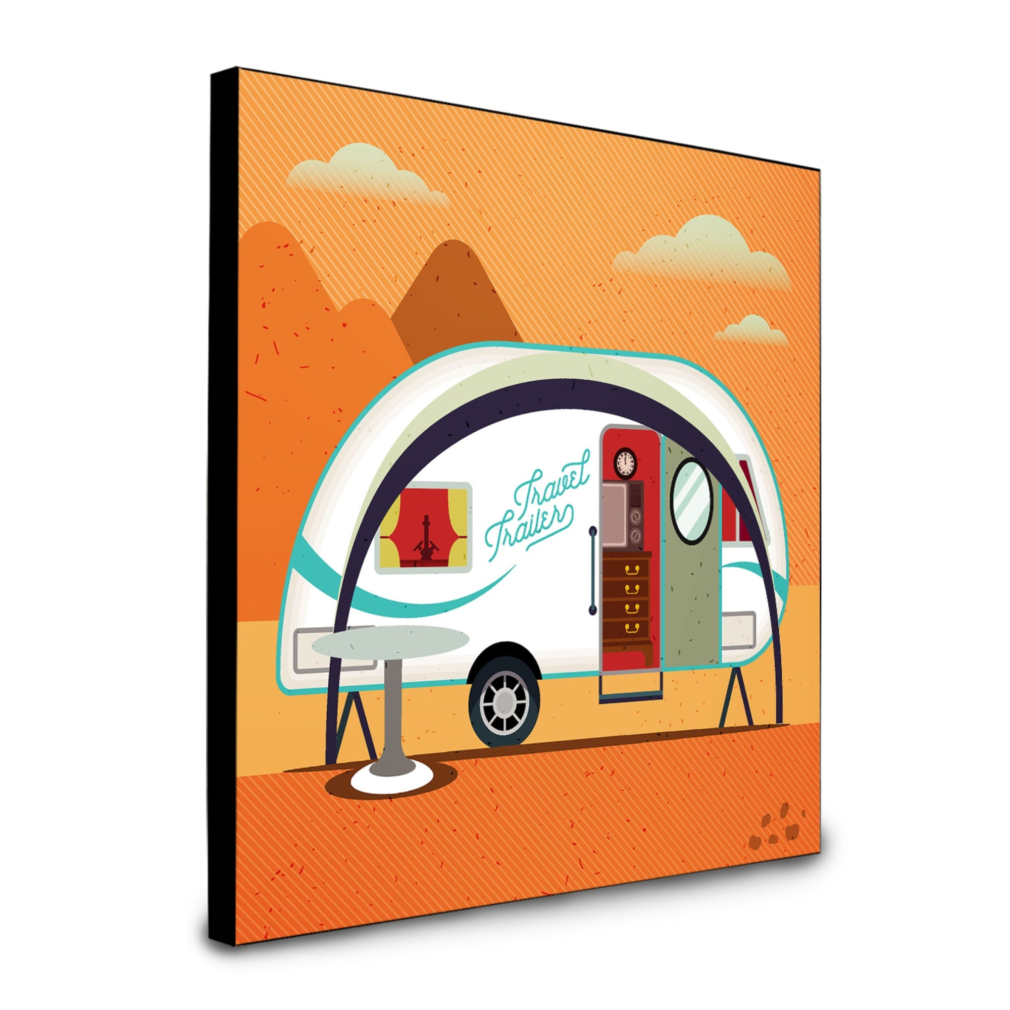 Caroline'S Treasures Greatest Adventure New Camper Artwork Panel Wall-Decor, Multicolor